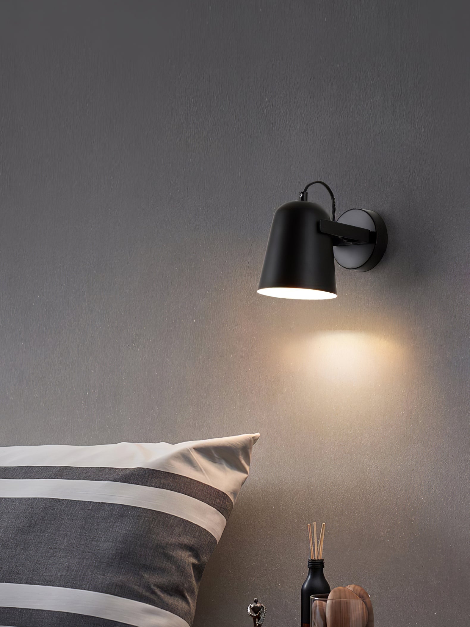 Rotatable Wall Lamp with Adjustable Bells - Modern LED Sconce Light for Bedroom, Living Room & Hallway Decor