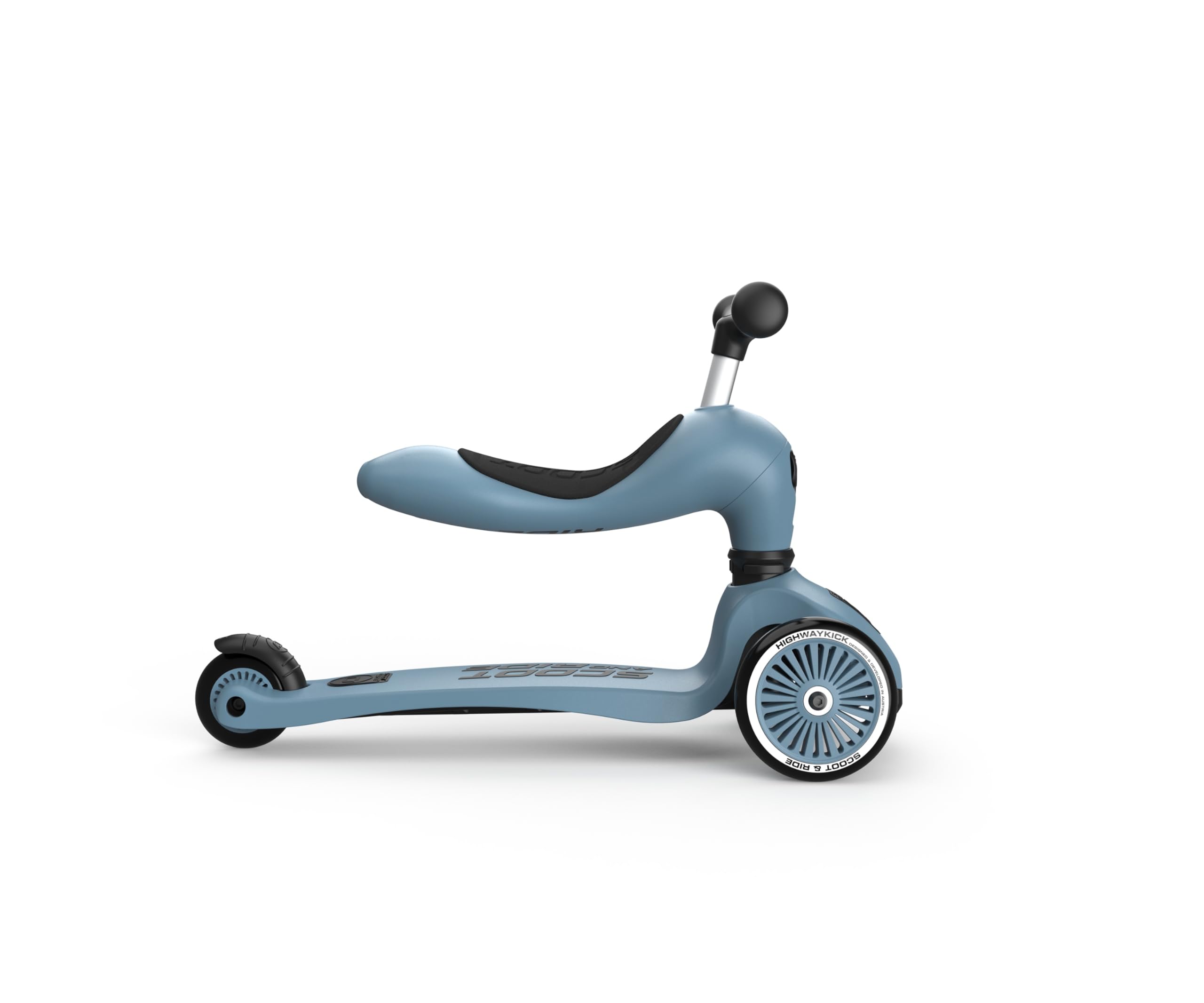 2-in-1 Scoot & Ride Highwaykick 1 Kids Scooter - Convertible Ride-On & Stand Scooter for Toddlers Ages 1-5 Years - Durable Steel Frame - Perfect for Park Rides, Backyard Fun & Learning Balance