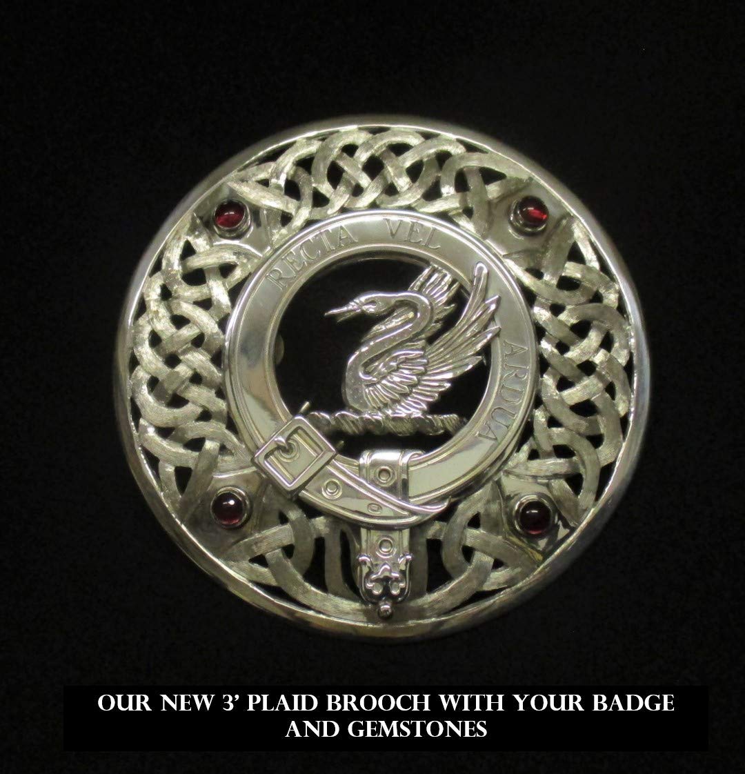 MacIntyre Clan Crest Badge - Authentic Scottish Heritage Jewelry in Solid Sterling Silver - Perfect for Tartan Weddings, Highland Games & Celtic Pride Gifts