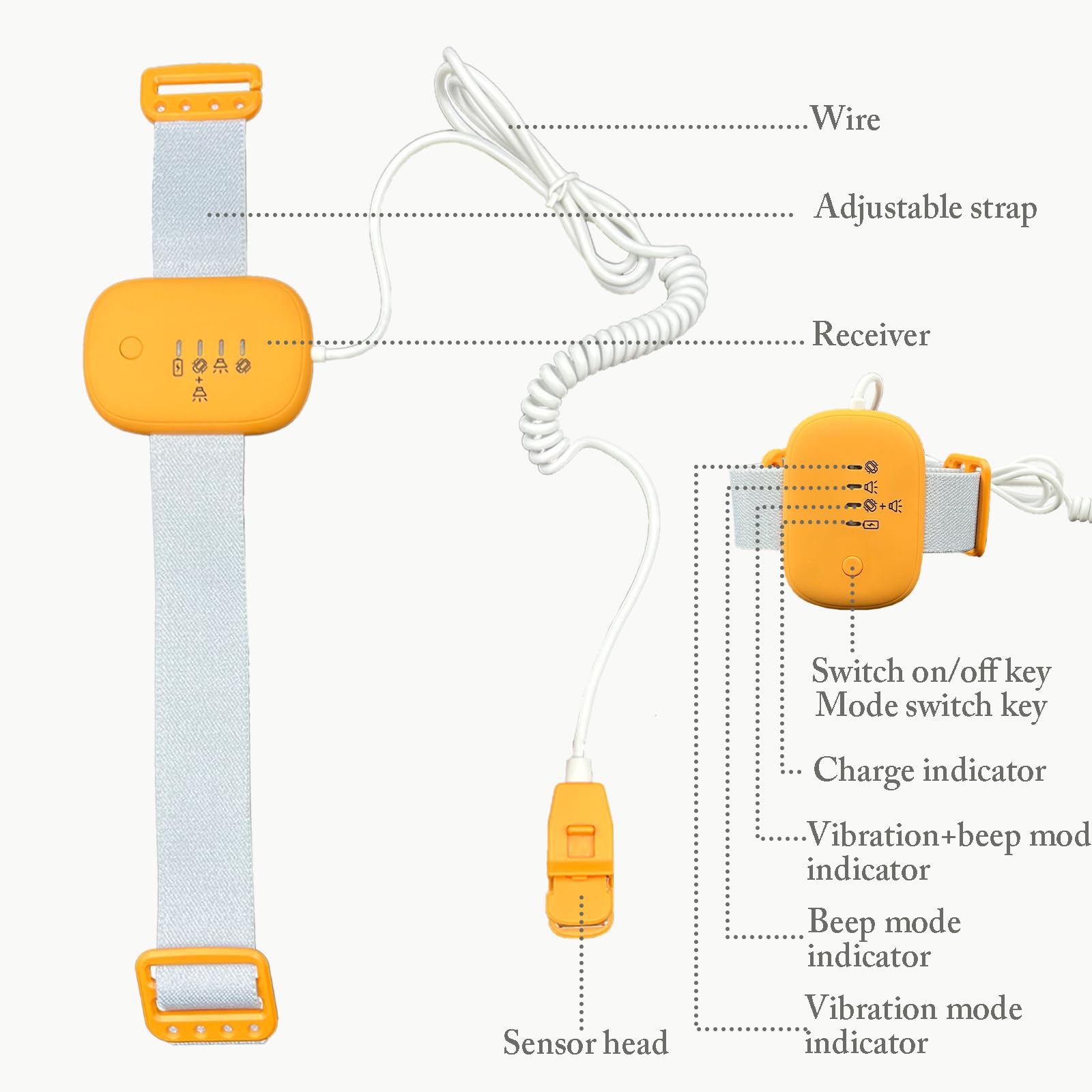 Bedwetting Alarm for Boys and Girls - 3 Mode Pee Alarm for Kids | Potty Training Device for Older Children | Nighttime & Travel Use for Dry Nights