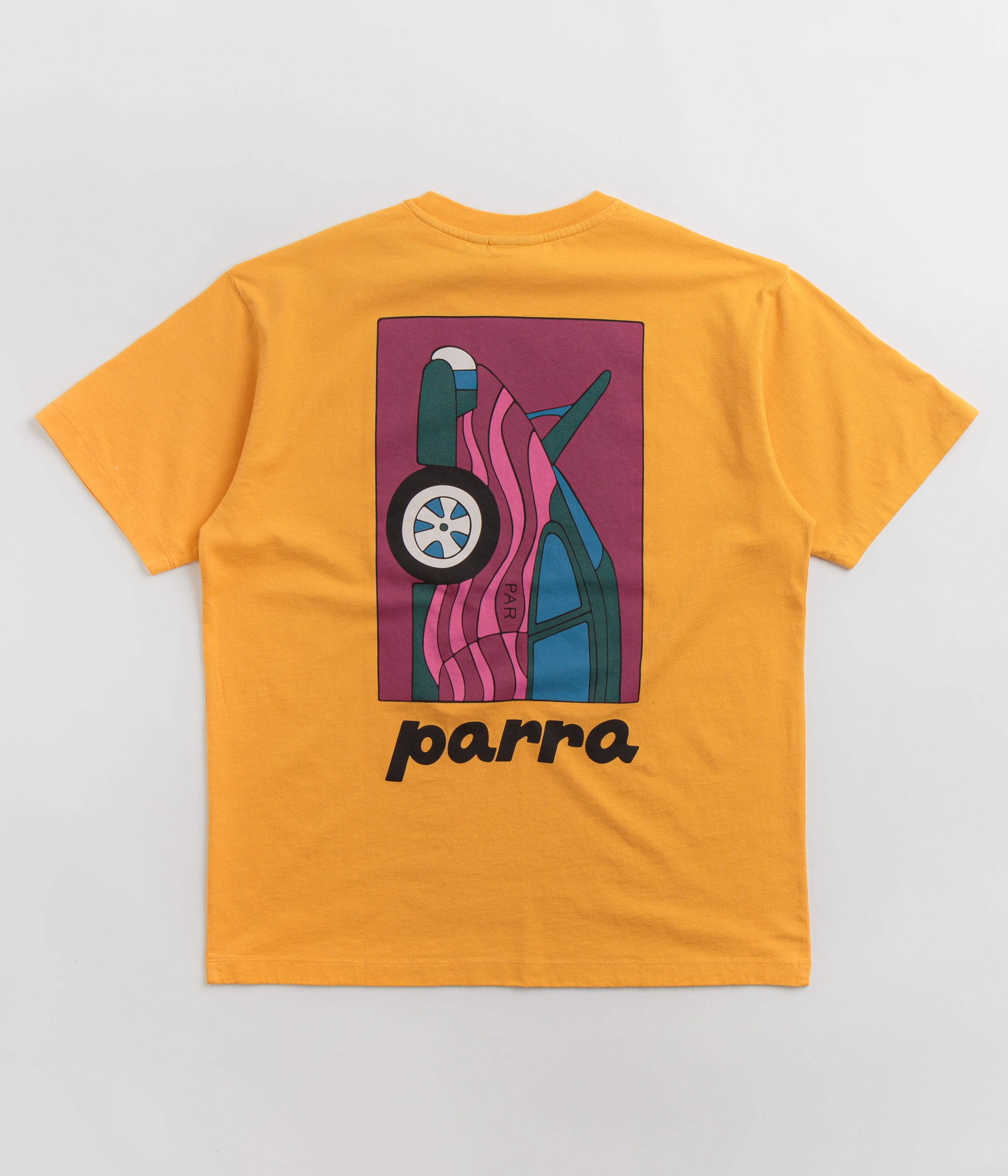 Parra No Parking T-Shirt in Burned Yellow - Stylish Graphic Tee for Casual Wear & Street Fashion