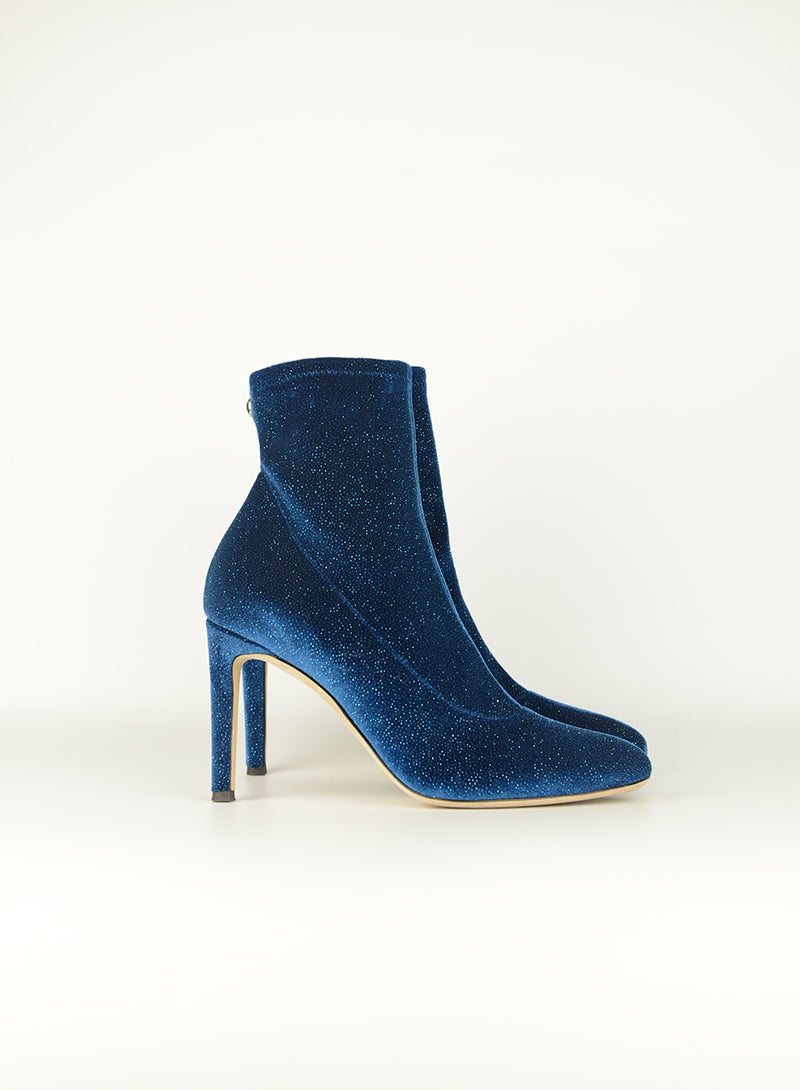 Zanotti Blue Petrol Lurex Tronchetti Boots - Size 36 | Stylish Winter Fashion for Women | Perfect for Parties & Night Out