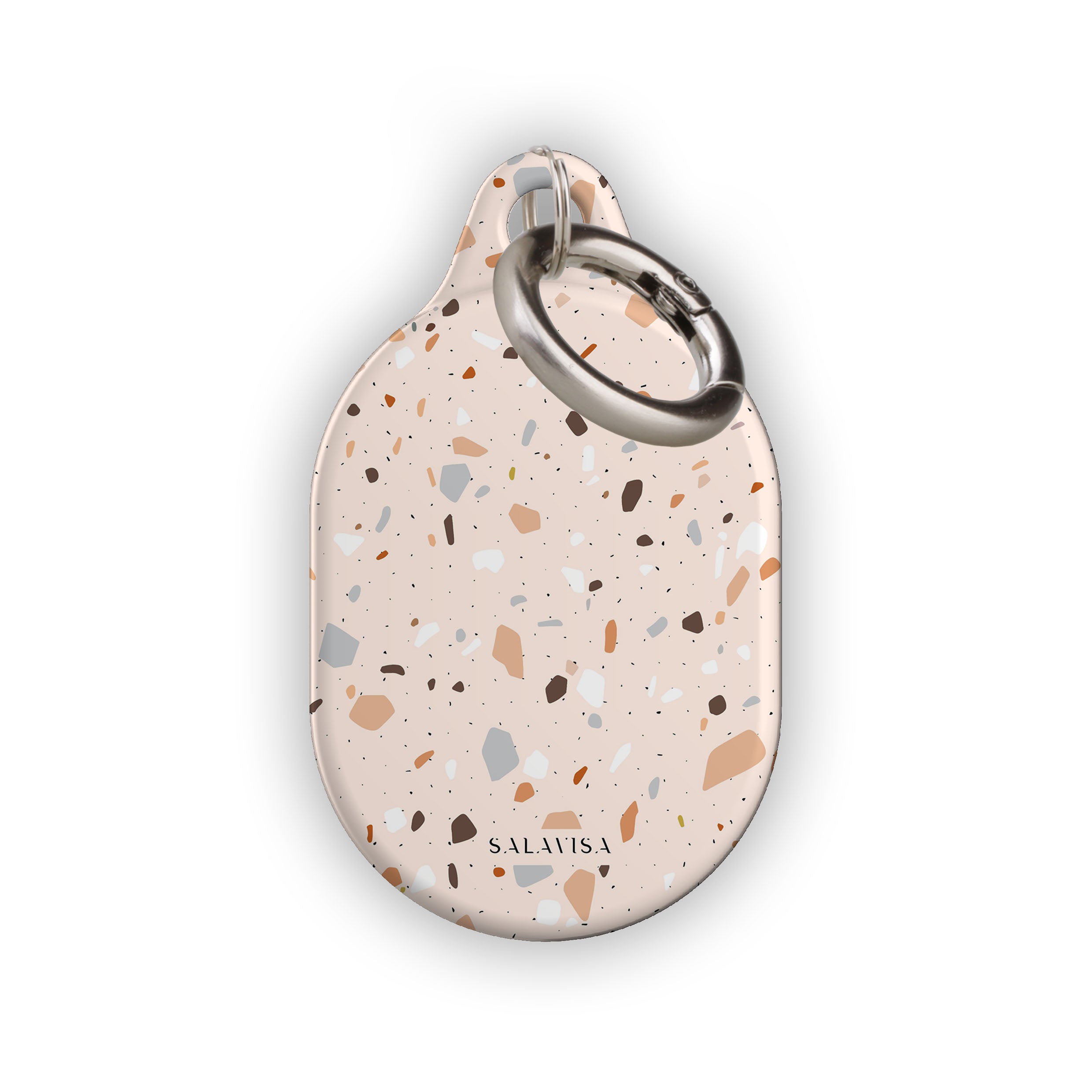 Pink Terrazzo AirTag Holder - Stylish & Durable Airtag Case for iPhone | Perfect for Keychains, Wallets & Luggage Tracking