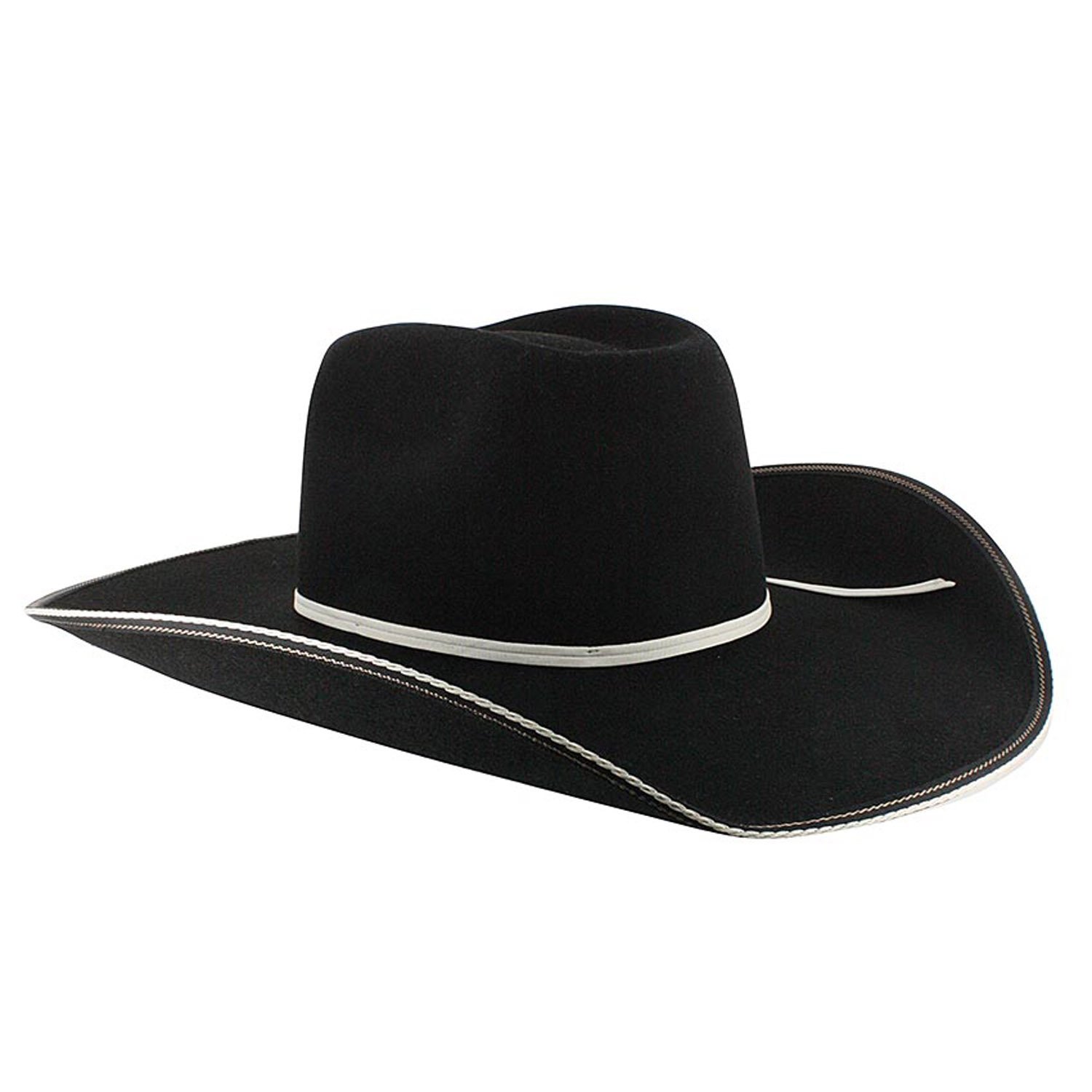 4X Snake Eyes Black Brick Felt Cowboy Hat for Men & Women - Western Style Rancher Hat for Outdoor, Rodeo, and Country Music Festivals