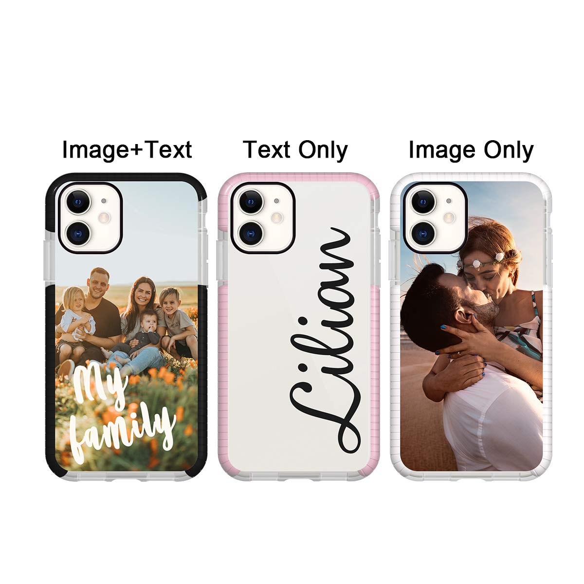 Custom Photo iPhone 12 Pro Max Case - Personalized Name & Picture Protective Cover | Birthday, Christmas, Valentine's Gift for Her/Him | Shockproof Pink Phone Case for iPhone 12 Pro Max | Perfect for Travel, Work & Everyday Use