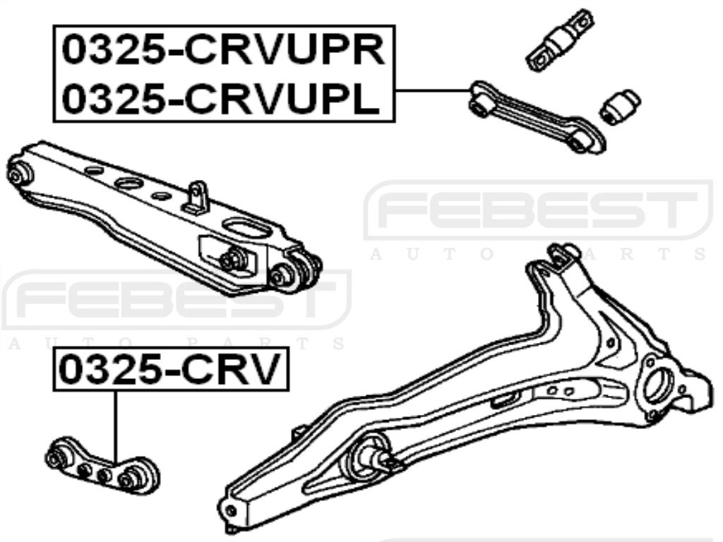 Febest 52341S04A00 Rear Control Arm Rod for Honda Accord, Civic, CR-V - Durable Suspension Replacement Part - Perfect for Off-Roading & Daily Commuting