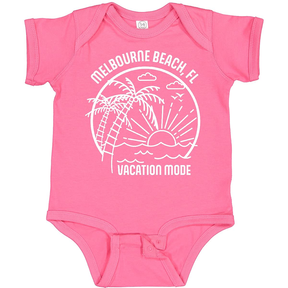 Inktastic Summer Vacation Mode Melbourne Beach Florida Baby Bodysuit - Cute Florida Beach Outfit for Infants & Toddlers - Perfect for Family Vacations, Beach Trips & Photo Shoots