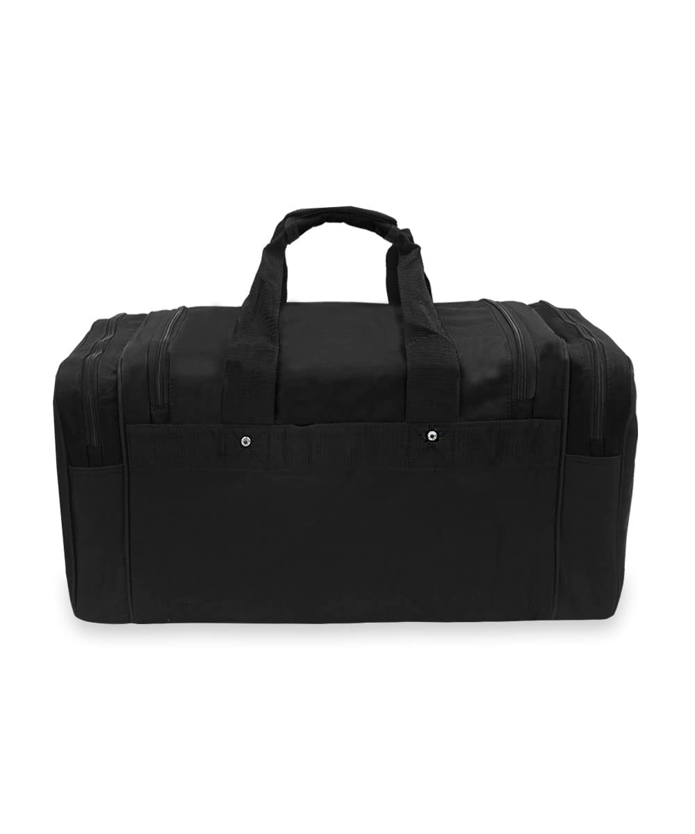 Everest Sports Duffel Bag - Large Black Gym Bag for Men & Women, Durable Travel Duffel with Shoulder Strap, Perfect for Gym, Travel, Sports & Weekend Getaways