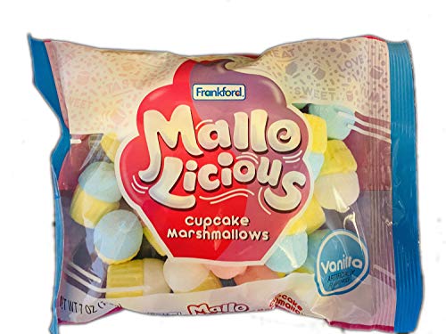 Vanilla Cupcake Flavored Marshmallows 7oz - Soft, Creamy & Delicious Mallo-Licious Treats for Baking, Snacking & Party Decorations (Cupcake Flavor)