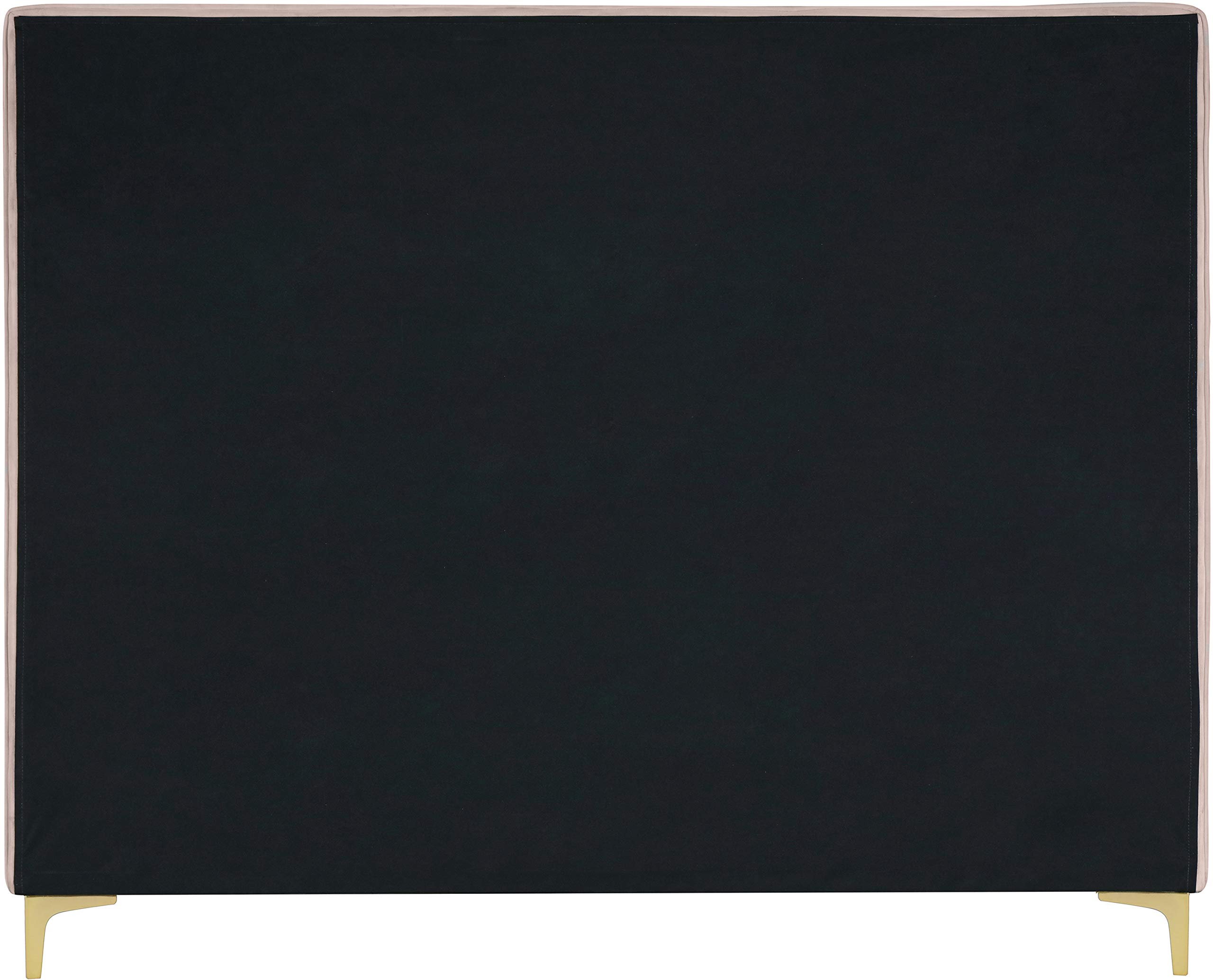 Modern Velvet Upholstered King Bed with Gold/Chrome Finish - Geri Collection by Meridian Furniture | Luxury Bedroom Decor for Contemporary Homes & Master Suites
