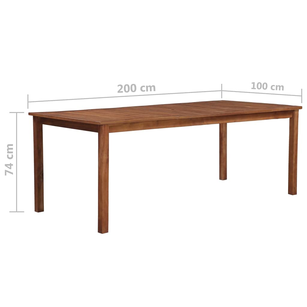Premium Acacia Wood Outdoor Dining Table - Patio, Garden, Deck, Porch, Lawn, Backyard, Balcony Furniture for Al Fresco Dining & Entertaining