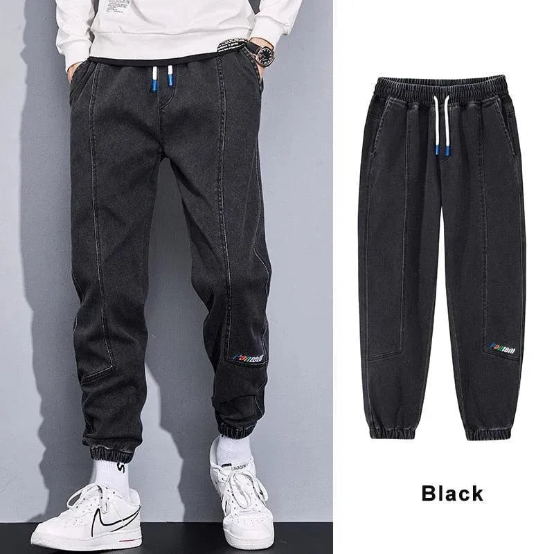 Men's Loose Fit Denim Jeans - Comfortable Stretch Casual Pants for Everyday Wear, Work & Outdoor Activities