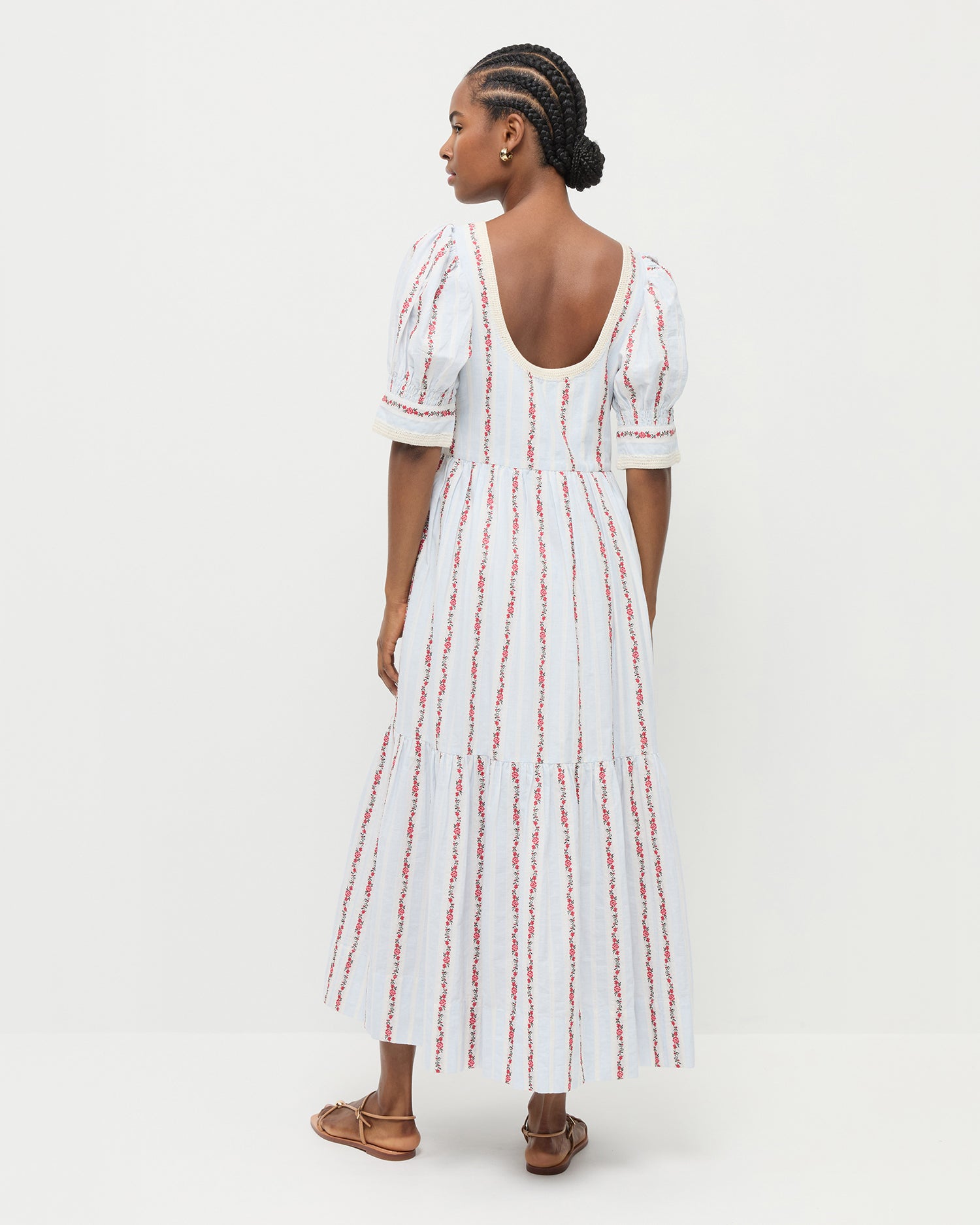 Gillian Women's Puff Sleeve Dress - Elegant Floral Print Summer Party Dress for Weddings, Dates & Special Occasions