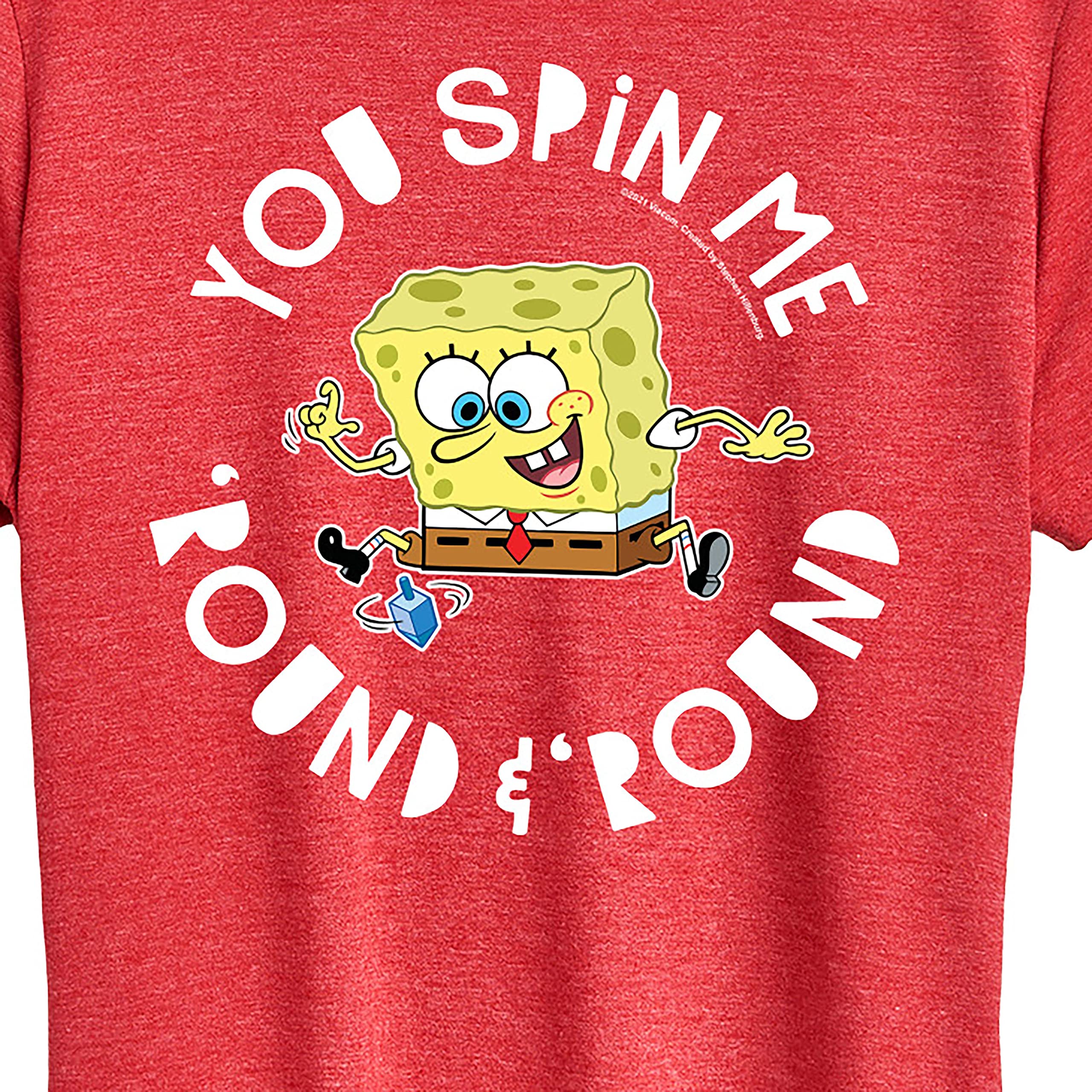 Spongebob Squarepants Christmas Morning Women's Lightweight French Terry Pullover Hoodie | HYBRID APPAREL | Cozy Holiday Sweatshirt for Women, Gift for Fans, Casual Winter Wear