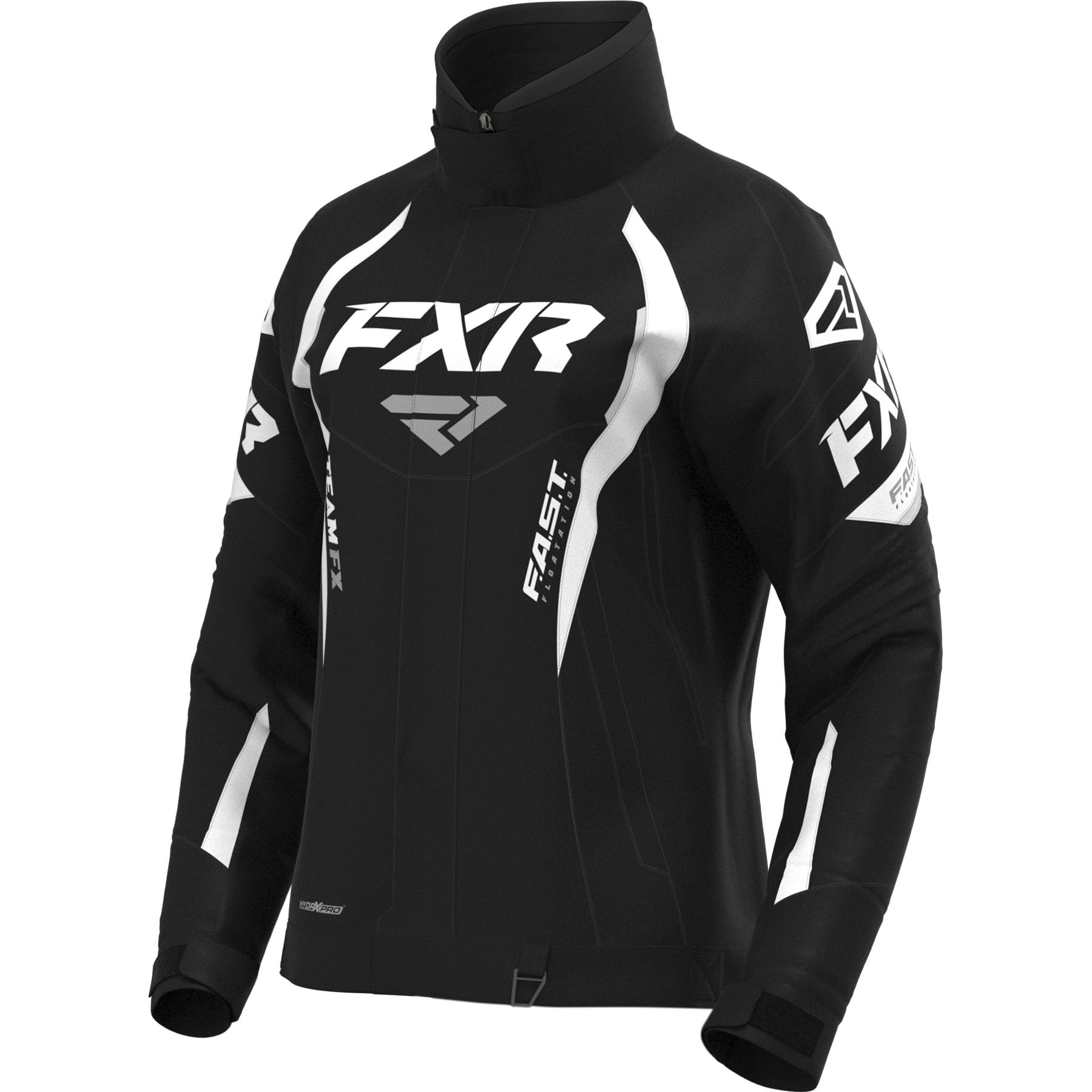 FXR Women's Team FX Jacket 2025 - Waterproof Snowmobile Jacket for Cold Weather (Black/White, Size 6) - Perfect for Snowmobiling, Skiing & Winter Outdoor Adventures