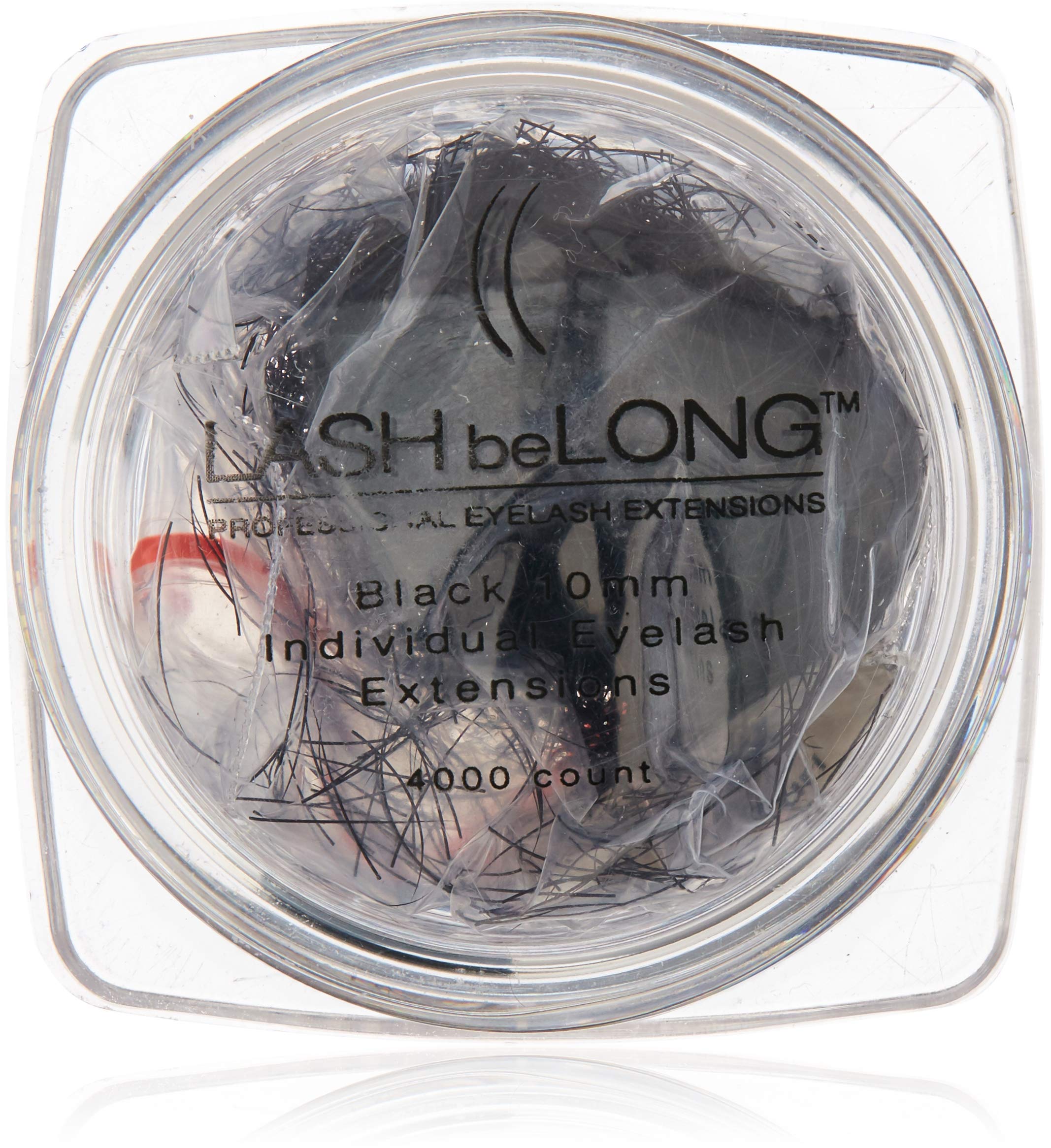 Premium Individual Eyelash Extensions - 4000 Count Black Lashes (10mm) for Natural Volume & Length - Perfect for Professional Salon Use or DIY Home Application