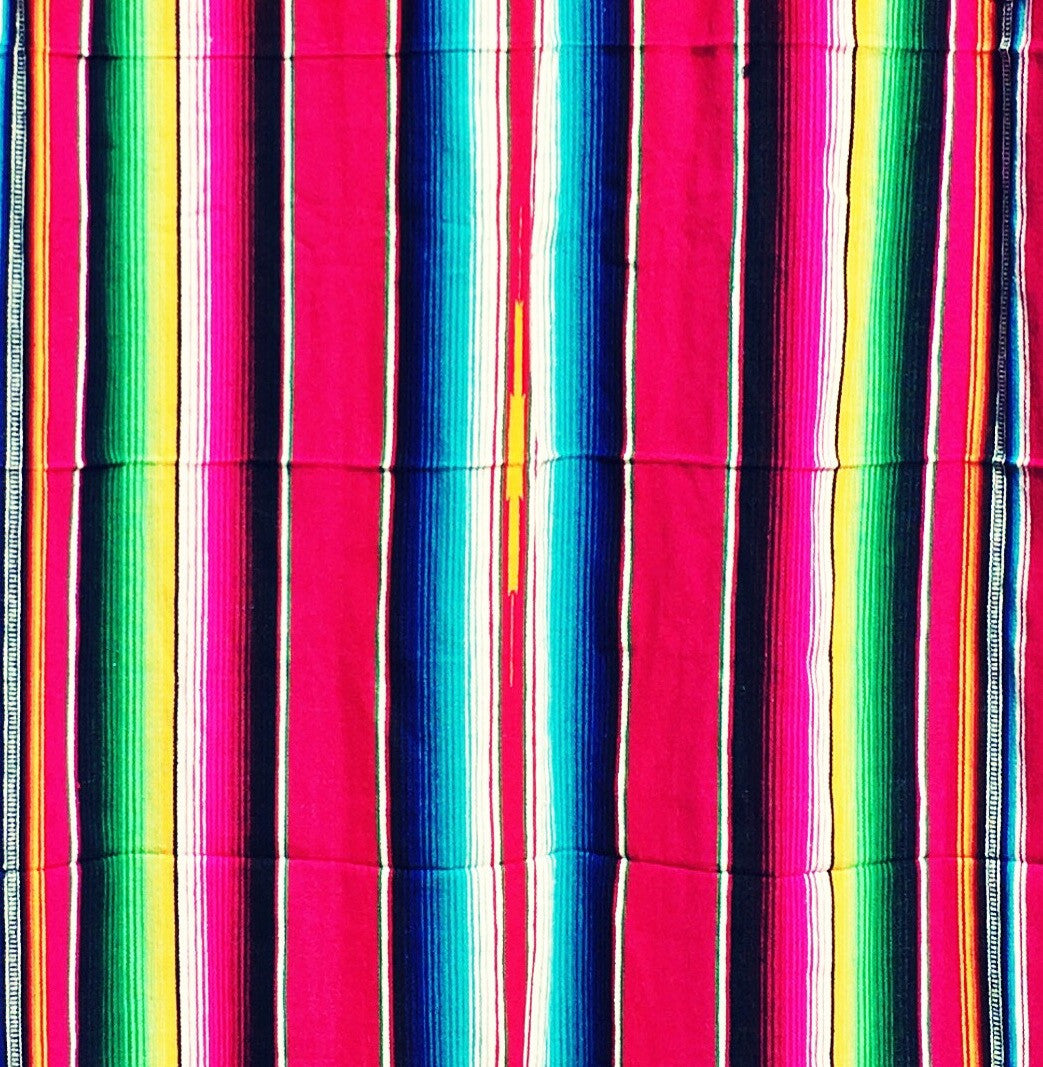 Colorful Serape Throw Blanket - Soft Mexican Style Woven Blanket for Couch, Bed & Outdoor Use - Perfect for Picnics, Beach & Home Decor (Multiple Colors Available)