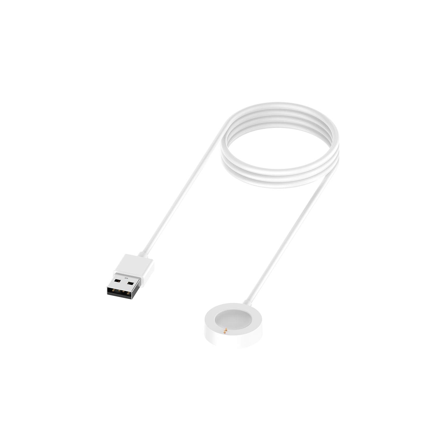 Compatible with Citizen CZ Smart Watch Charger - 3.3ft Fast Magnetic Charging Cable Dock for Citizen CZ Smartwatch (Black & White) - Perfect for Home, Office & Travel Use