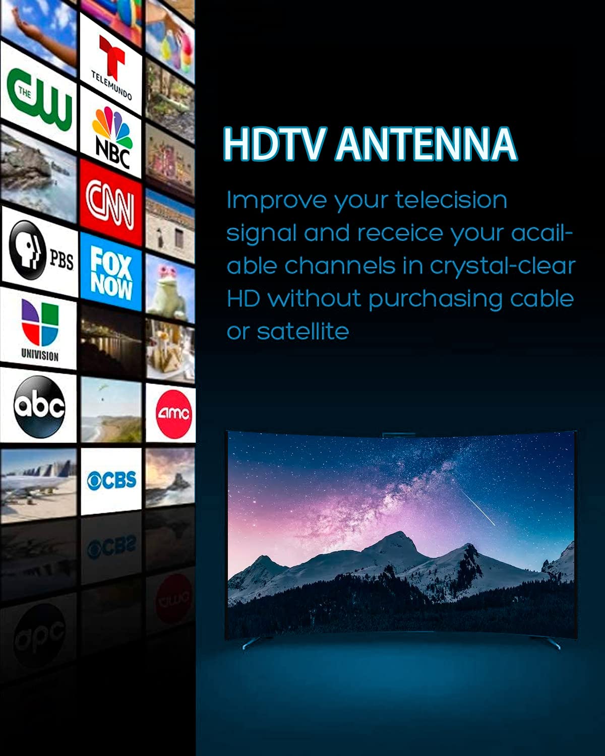 150 Miles Digital Outdoor HD TV Antenna with Motorized 360° Rotation - Wireless Remote Control, 40FT RG6 Coax Cable - Supports UHF/VHF 1080P 4K & 2 TVs | Perfect for Rural Areas, Camping & Home Entertainment