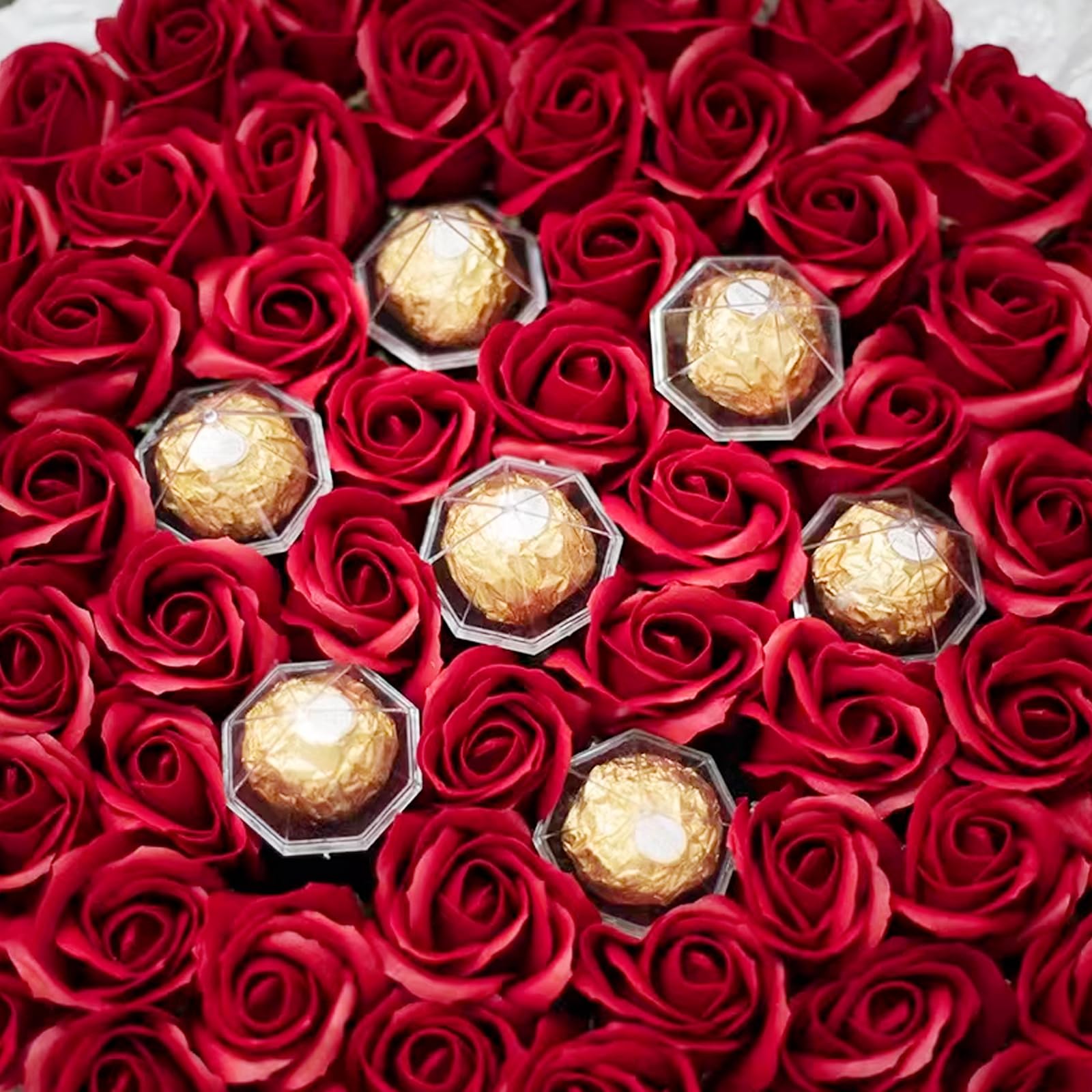 80pcs Clear Diamond Chocolate Cups - Plastic Candy Truffle Holders for Bouquet, Wedding, Birthday Party & Graduation Decor | Perfect for DIY Chocolate Arrangements & Gift Packaging