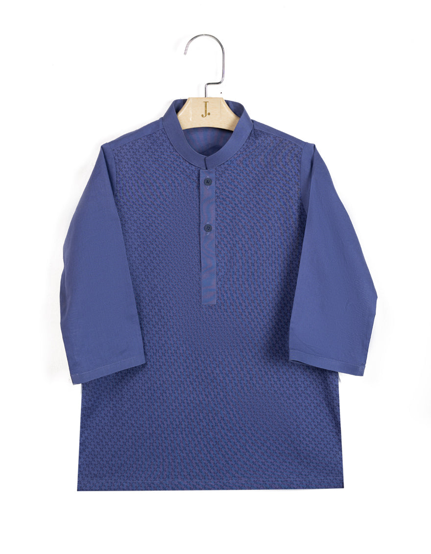 Premium Cotton Blue Shalwar Kameez by J. Junaid Jamshed - Traditional Pakistani Outfit for Men, Comfortable & Stylish Eid & Wedding Attire