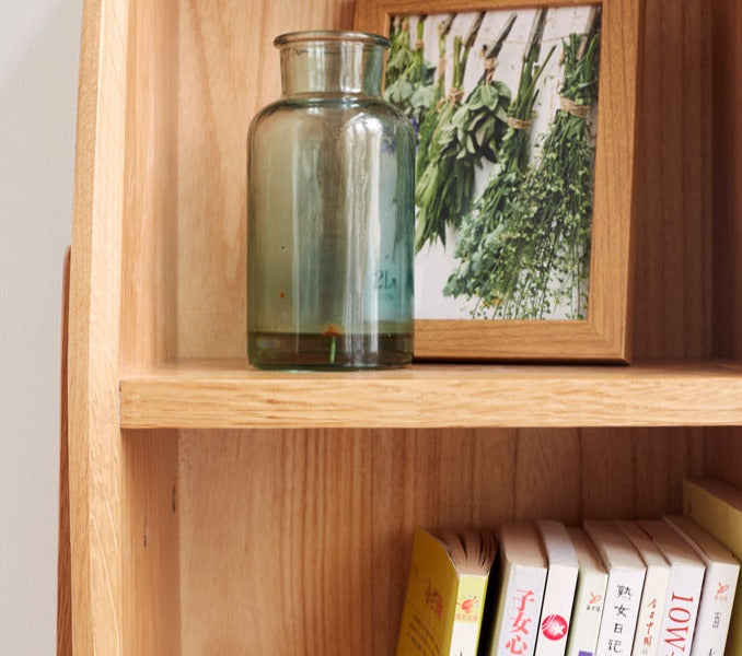 Solid Oak Wood Side Cabinet with Storage - Modern Living Room & Bedroom Furniture for Home Organization & Decor