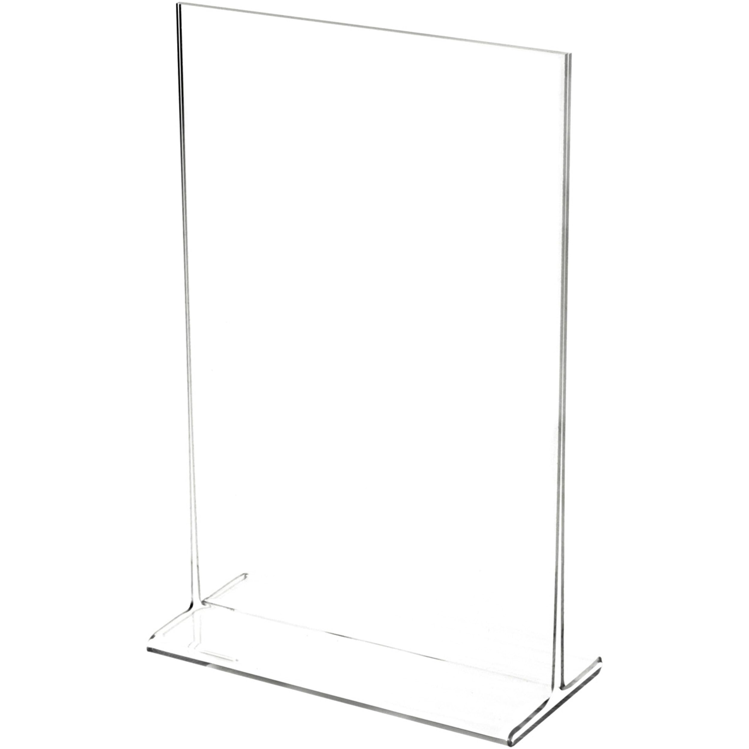 Clear Acrylic Sign Display Holder - 6x9 Inches Top Loading Literature Stand (12 Pack) - Perfect for Retail Stores, Restaurants & Office Document Organization