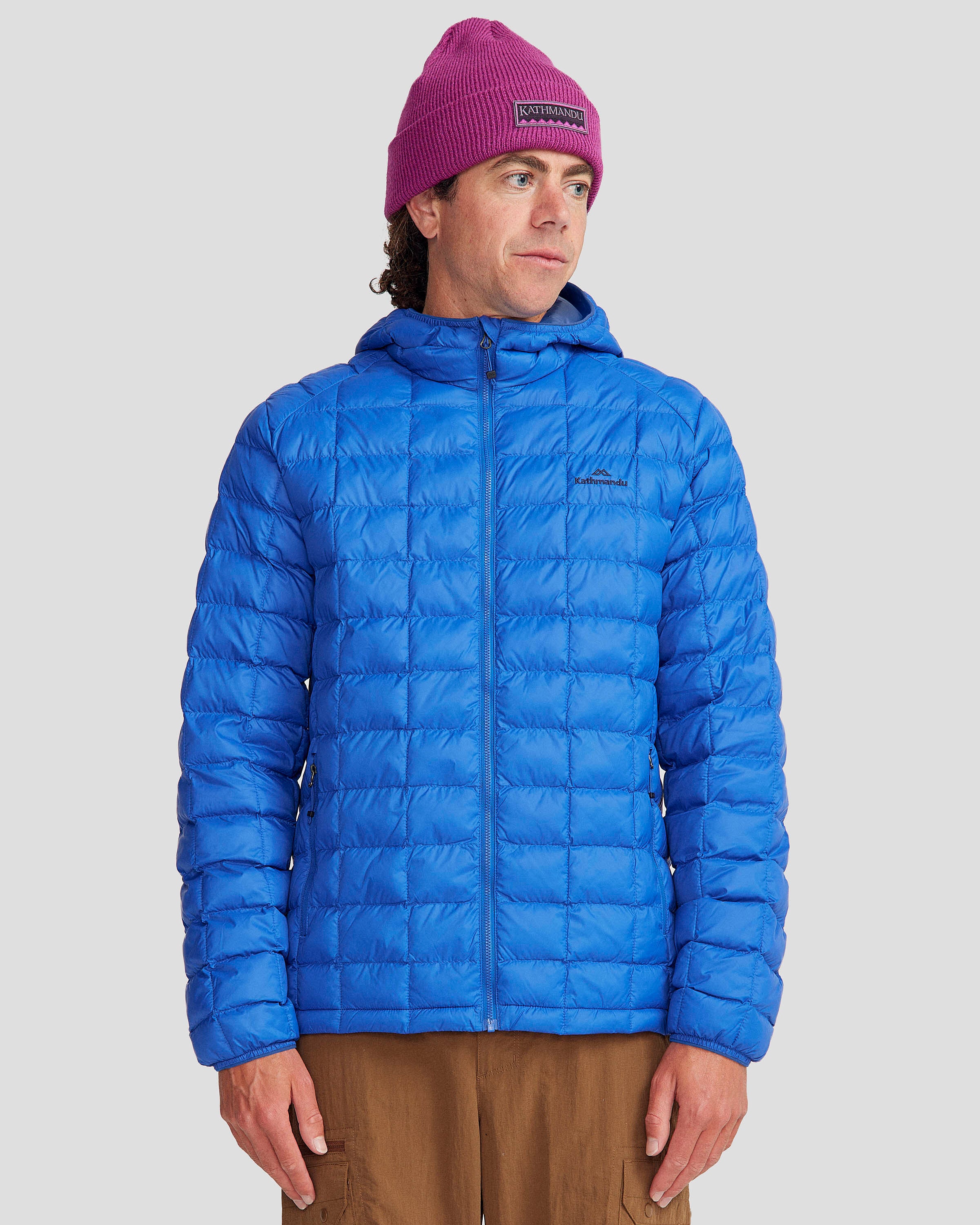 Men's Heli Insulated Hooded Jacket - Peak Blue | Winter Warm Waterproof Windbreaker for Outdoor Activities Hiking Camping Skiing