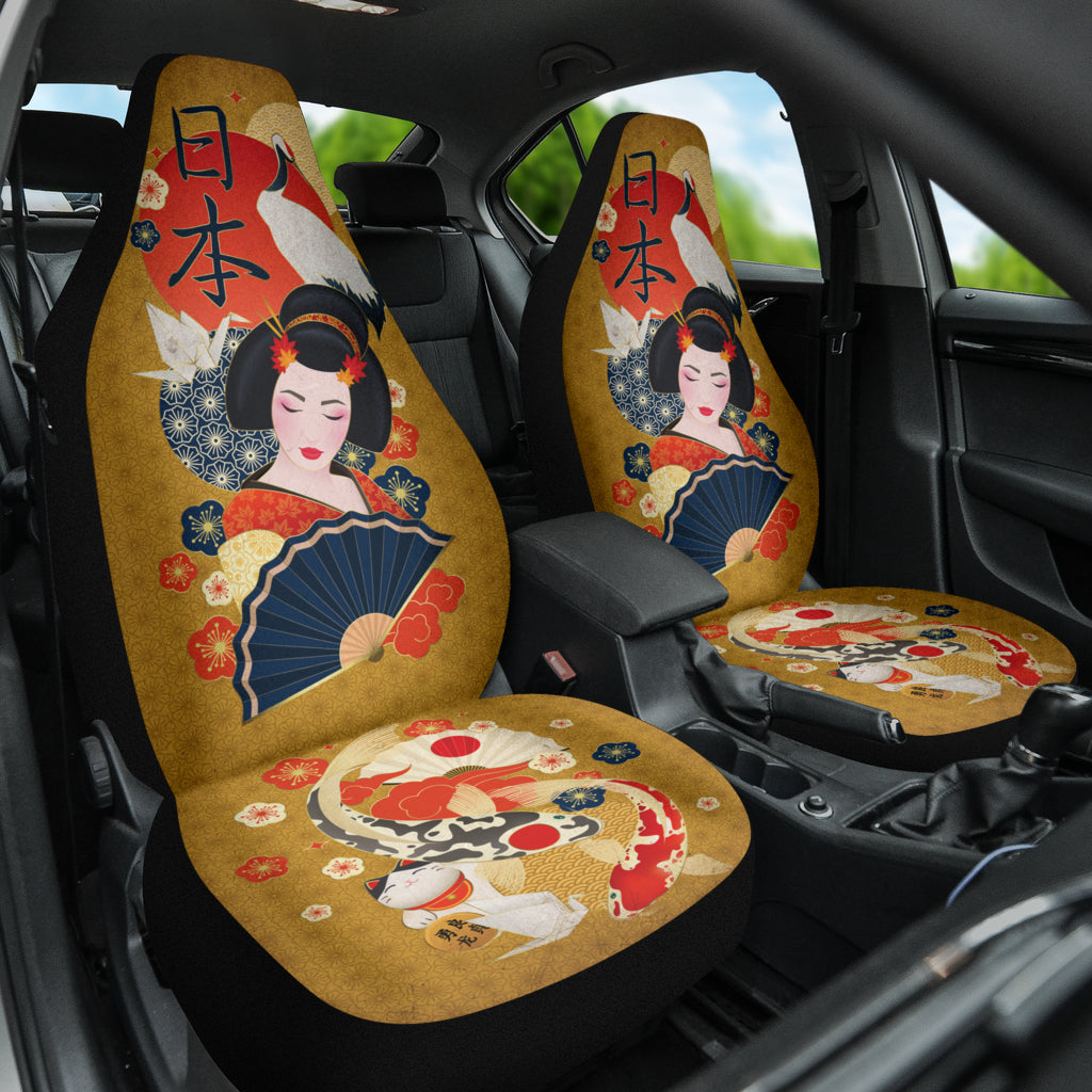 Premium Japanese Culture Themed Car Seat Covers - Anime & Travel Inspired Auto Accessories for Cars, SUVs & Trucks | Perfect for Road Trips, Daily Commutes & Car Enthusiasts