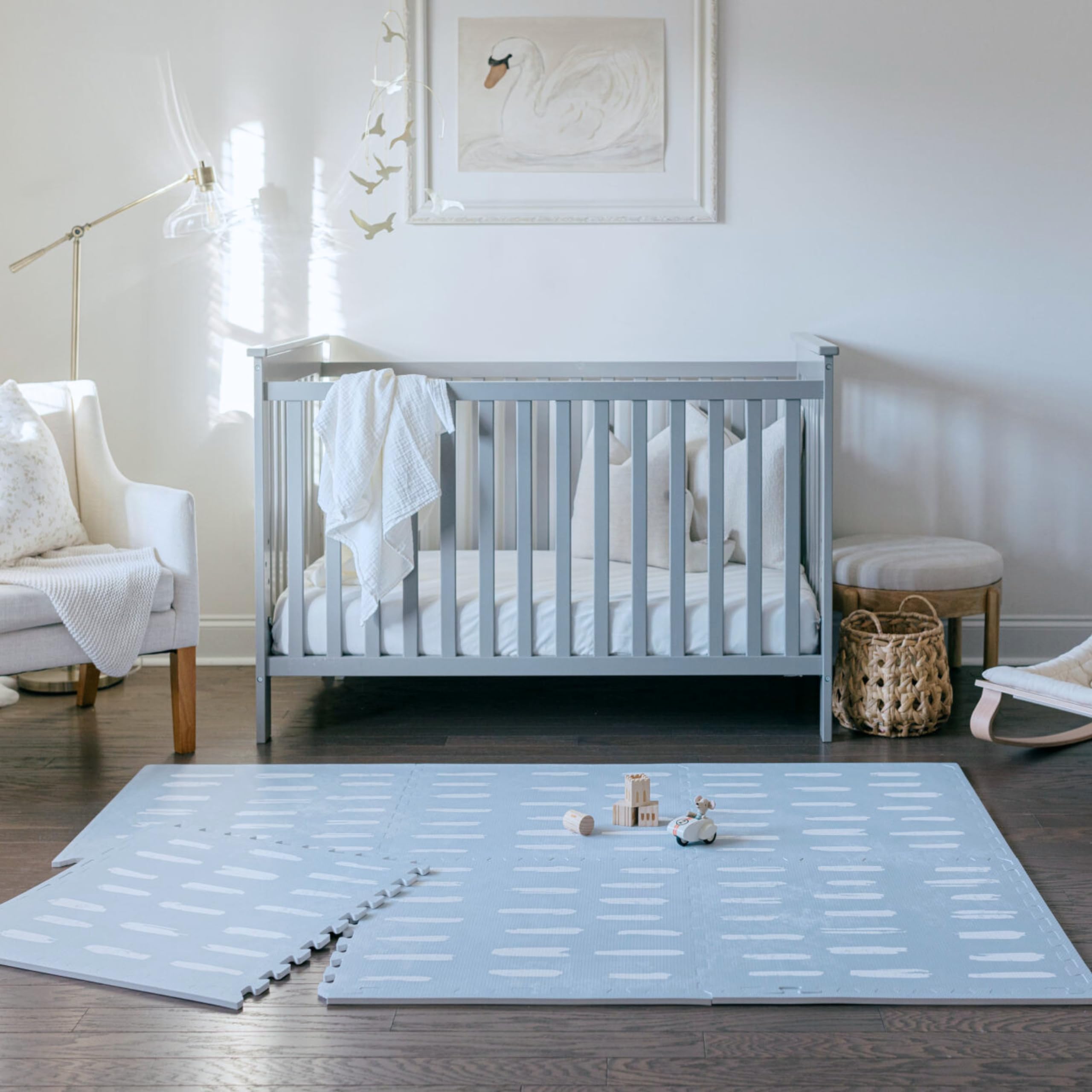 Premium EVA Foam Baby Play Mat - 6x6ft Non-Toxic Floor Mat for Infants & Toddlers | Safe Crawling & Tummy Time Mat | Waterproof Nursery Playroom Rug | Perfect for Daycare, Learning & Play Areas