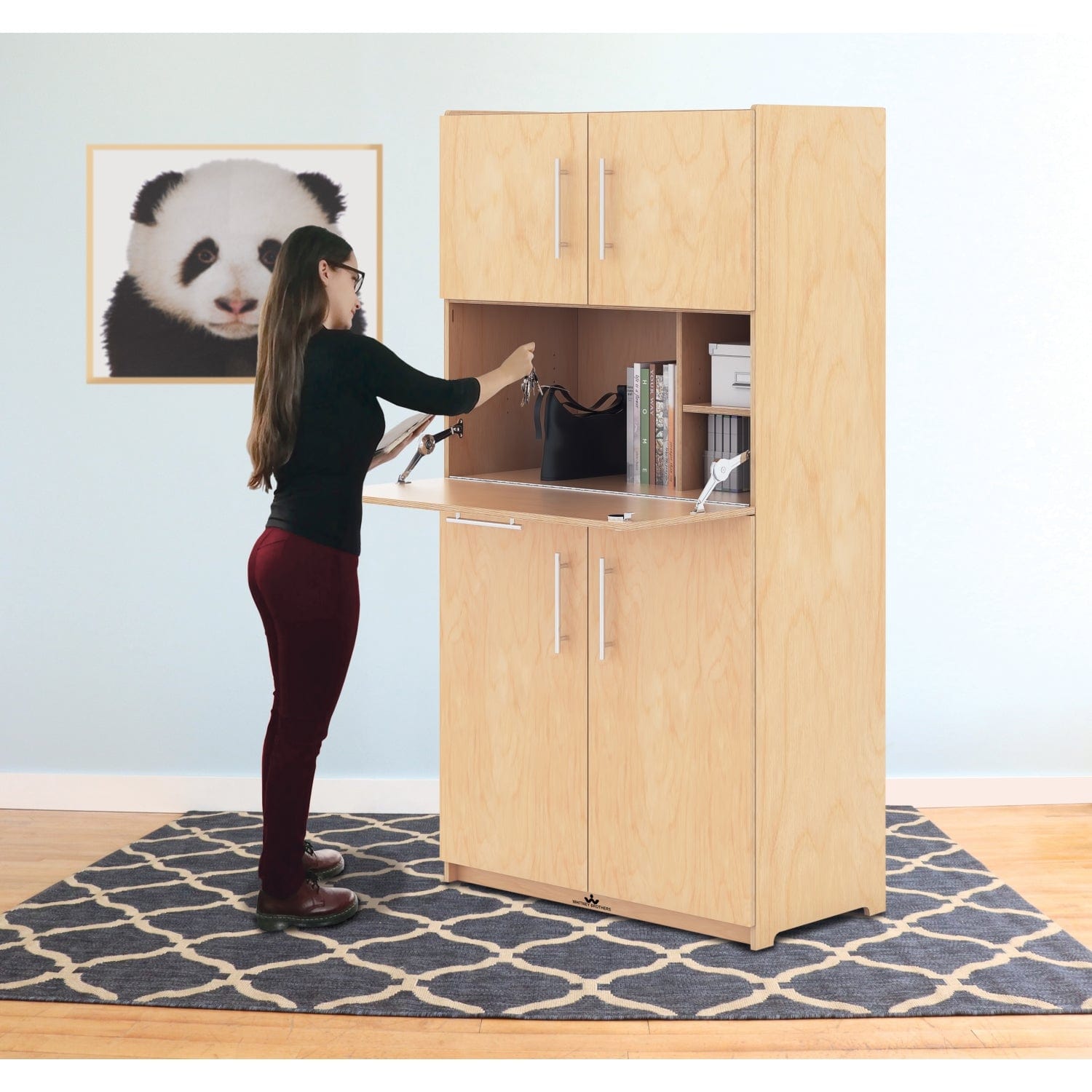 Teachers Workstation Cabinet - Adjustable Classroom Storage Organizer with Lockable Drawers for School Supplies, Books & Teaching Materials | Perfect for Elementary Classrooms, Homeschooling & Teacher Offices