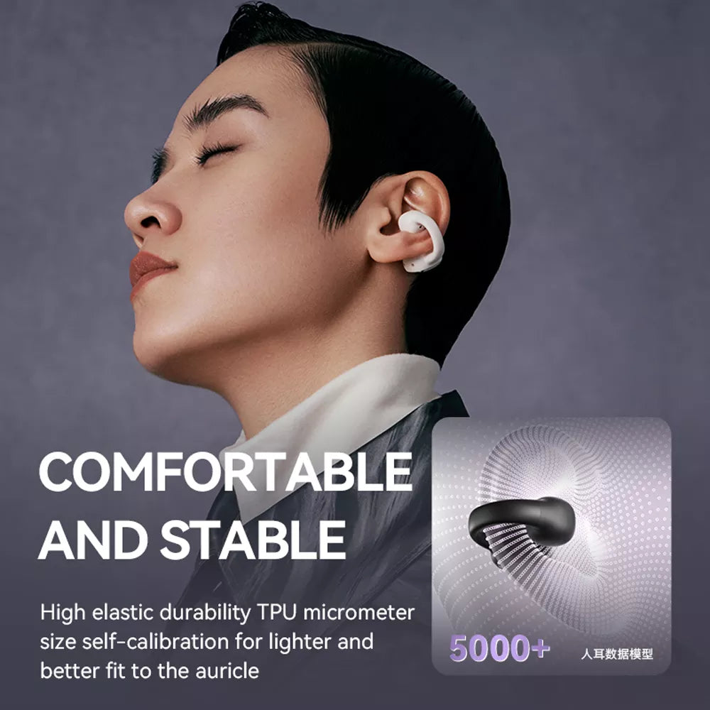 Sanag S3S Ear Clip Wireless Bluetooth Smart Air Conduction Headphones - Open-Ear Design for Running, Cycling & Workouts - Sweatproof & Lightweight for All-Day Comfort