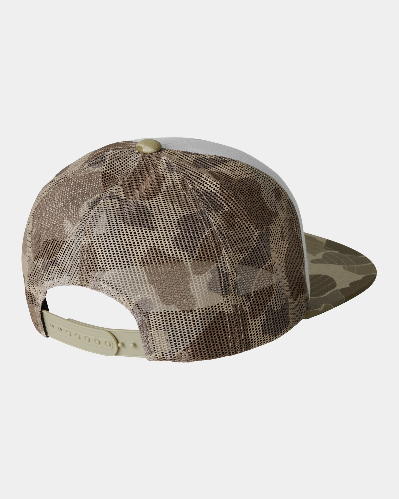 Bait Shack Trucker Cap - Desert & White Duck Camo Hat for Fishing, Hunting & Outdoor Adventures