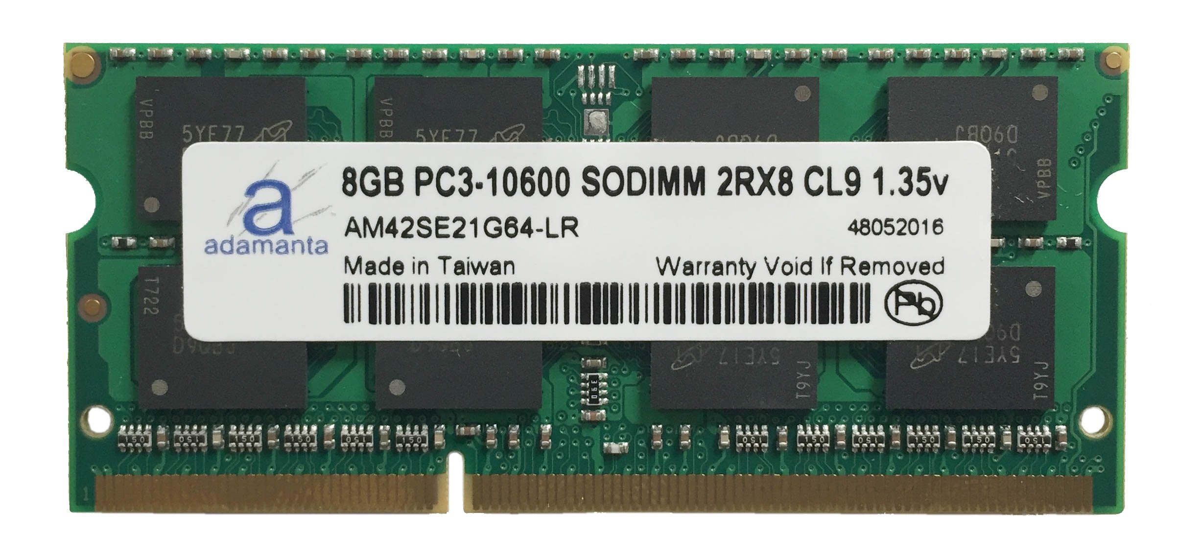 Adamanta 8GB (1x8GB) DDR3L 1333MHz SODIMM RAM for Lenovo S20-30 Laptop - PC3L-10600 2Rx8 CL9 1.35V Memory Upgrade | Boost Performance for Multitasking, Gaming & Business Applications