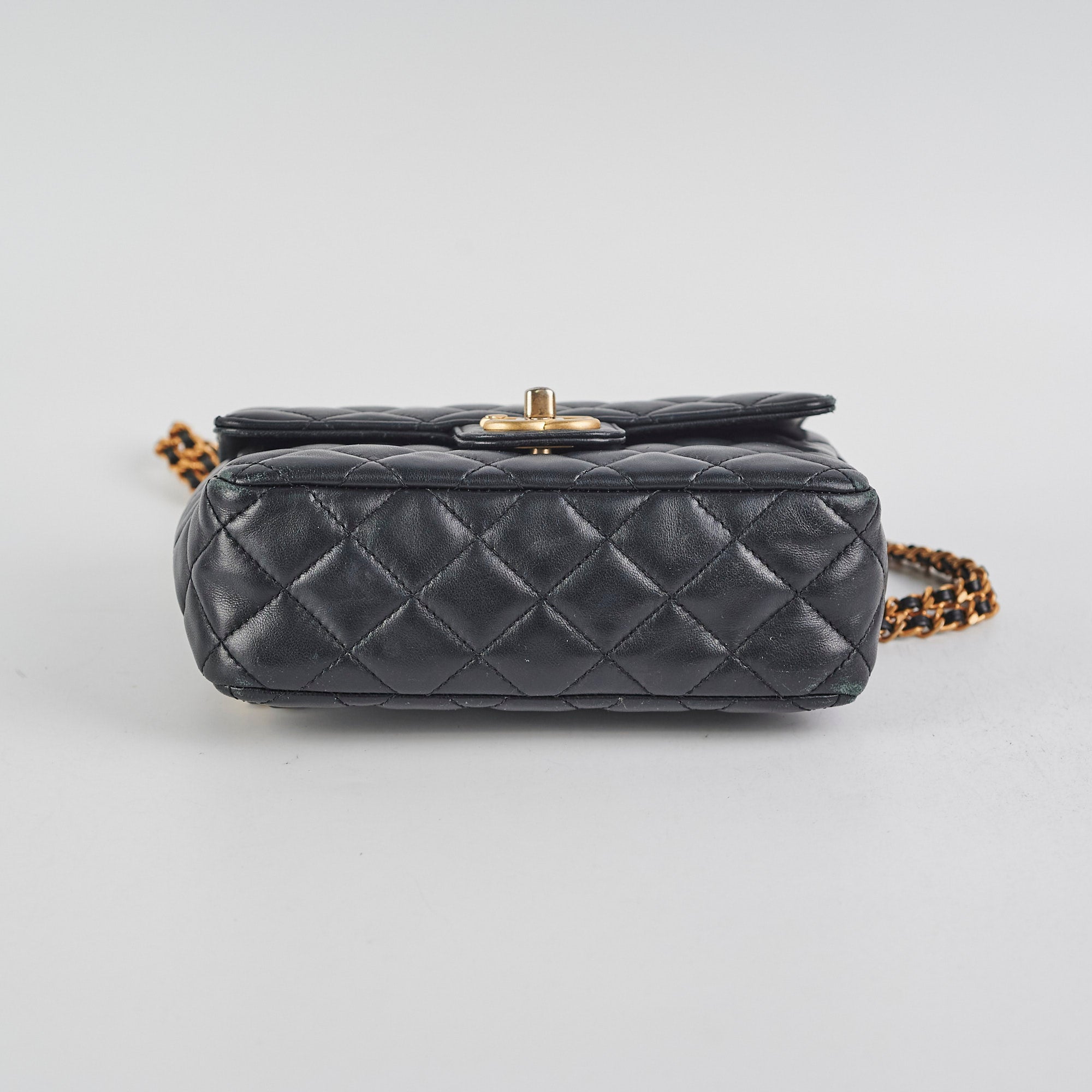 Chanel Seasonal Square Flap Bag - Genuine Lambskin Leather in Classic Black | Perfect for Evening Events & Luxury Fashion Accessories
