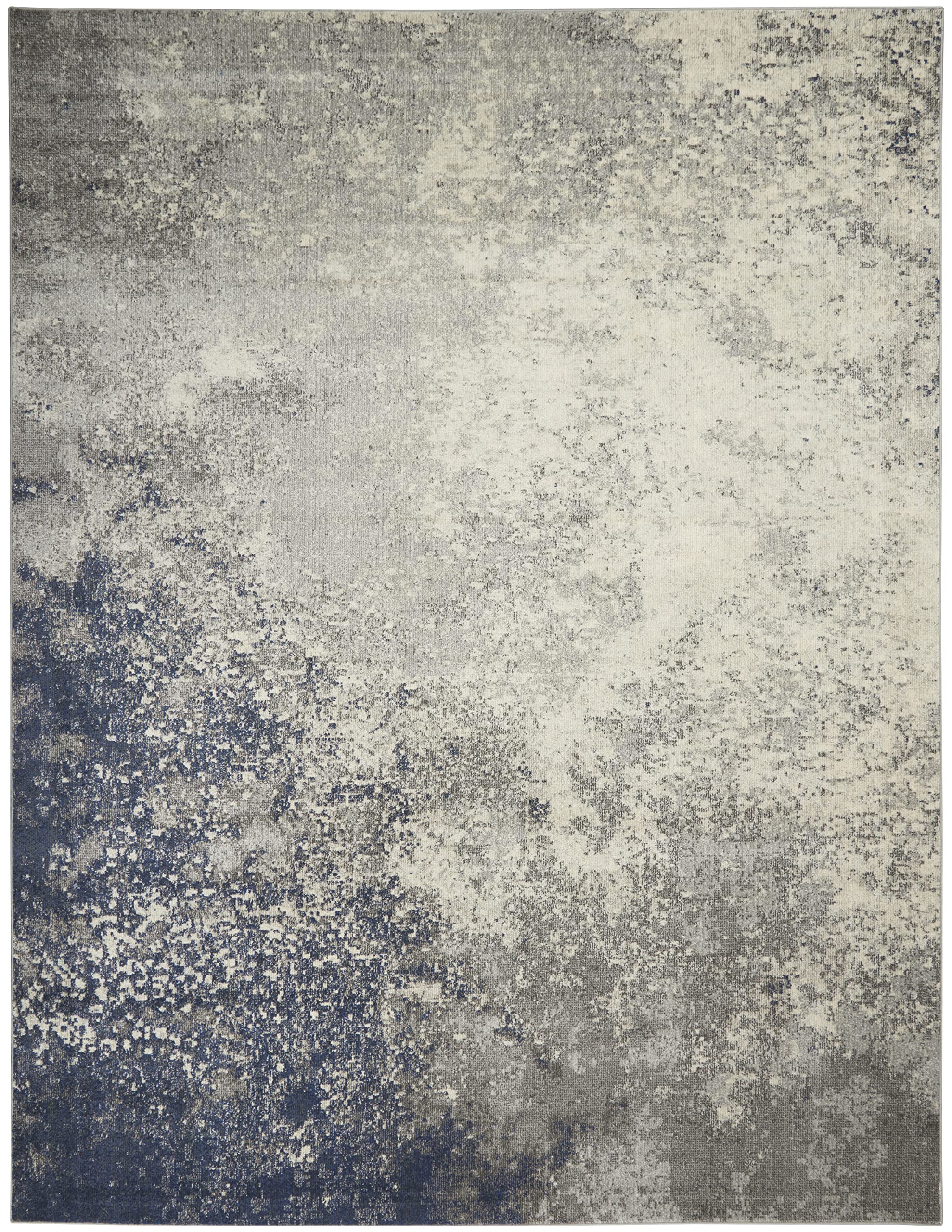 Nourison Passion Charcoal/Ivory 9' x 12' Area Rug - Modern Abstract Design, Easy Cleaning, Non-Shedding - Perfect for Bedroom, Living Room, Dining Room & Kitchen Decor (9x12)