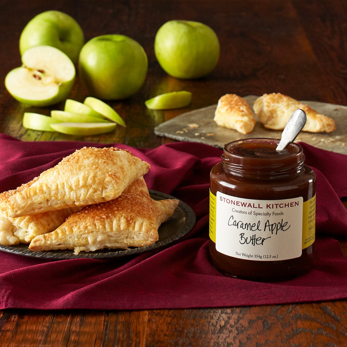 Stonewall Kitchen Caramel Apple Butter - 12.5 Oz Jar, Sweet & Creamy Spread for Toast, Pancakes, Yogurt & Desserts | All-Natural Fruit Preserves