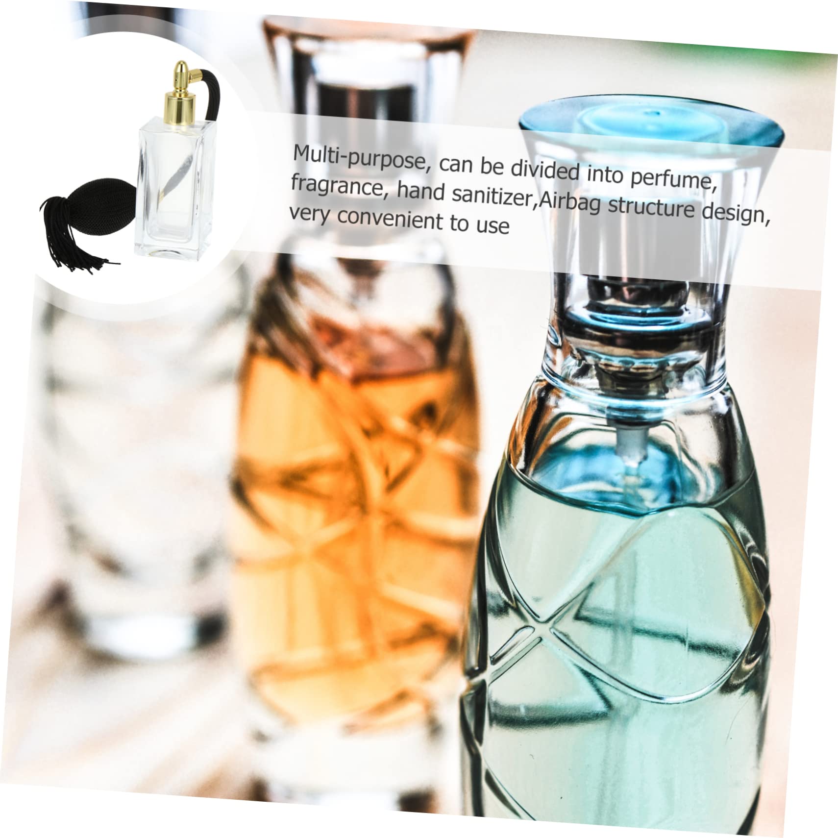 1pc Refillable Glass Perfume Bottle - Travel Size Perfume Atomizer with Fine Mist Sprayer - Portable Perfume Container for Purse, Gym Bag & Travel Accessories