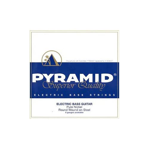 Pyramid Medium Round Wound Nickel Bass Strings 40-100 Gauge - Premium Electric Bass Guitar Strings for Rock, Jazz & Studio Recording