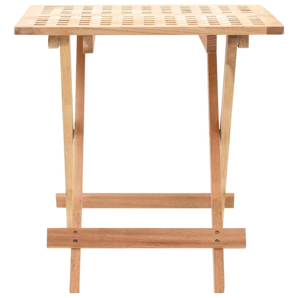 Festnight Walnut Folding Square Coffee Table - 19.7 x 19.7 x 19.2 Inches - Side Table, Ottoman, Sofa Table for Living Room, Patio, Indoor & Outdoor Use - Space-Saving Home Decor Furniture
