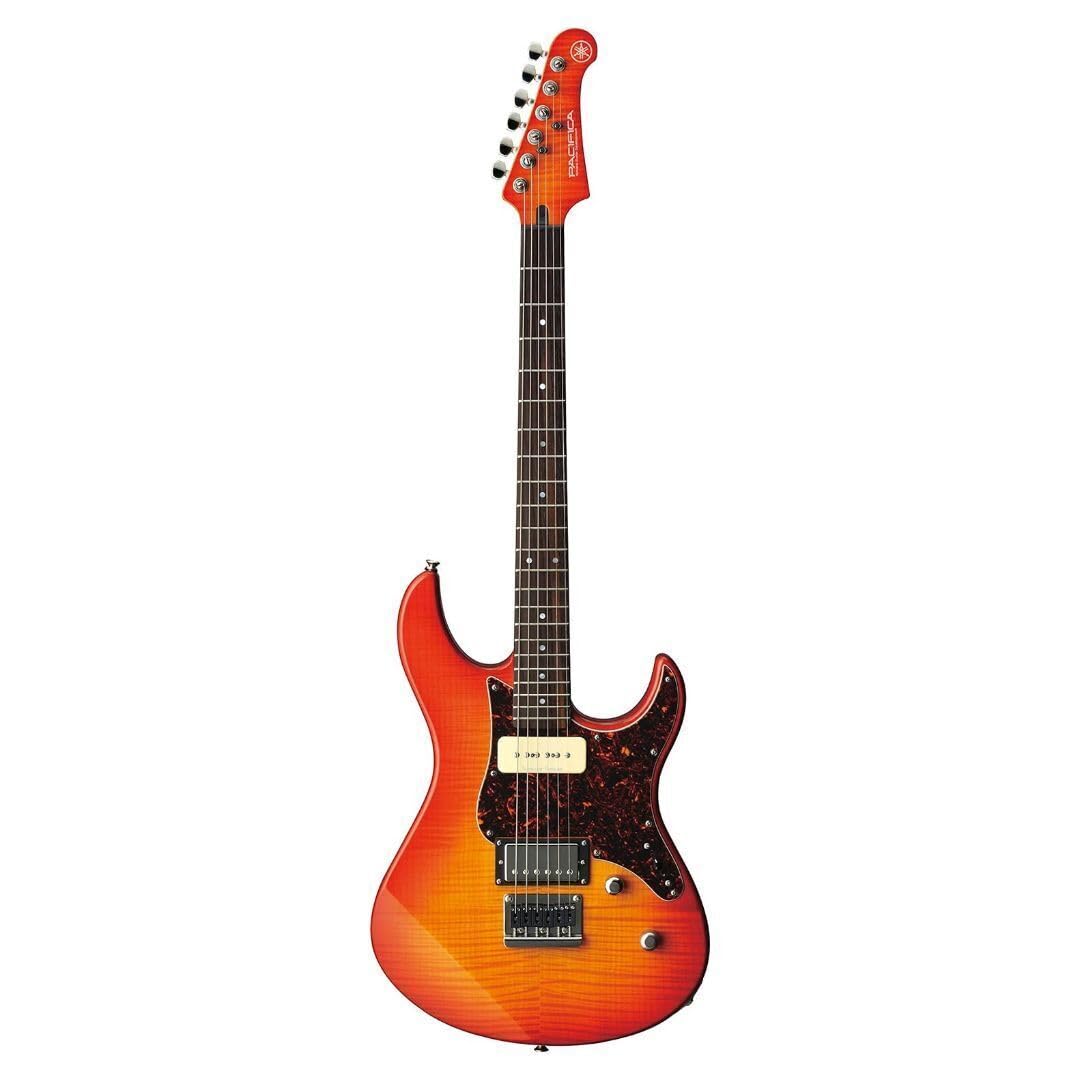 Yamaha Pacifica PAC611HFM LAB Solid-Body Electric Guitar - Light Amber Burst | Professional Electric Guitar for Rock, Blues & Studio Recording