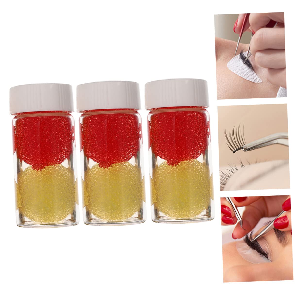 3pcs Portable Tweezer Cleaner Set - Lash Extension Glue Remover for Professional & Home Use