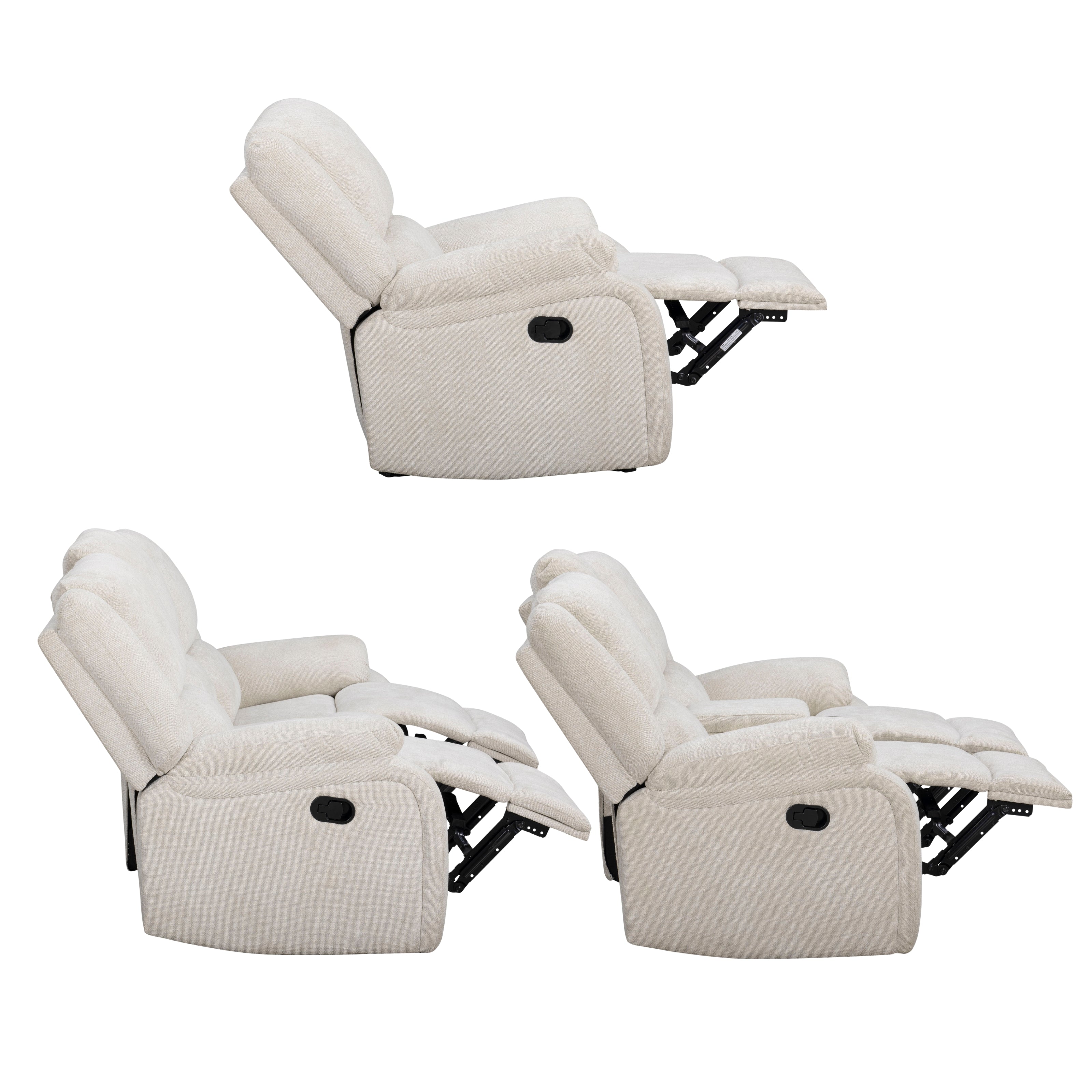 Roundhill Furniture Blitz Transitional Living Room Reclining Sofa Set - Modern Comfort for Relaxing & Entertaining - Perfect for Family Movie Nights & Cozy Evenings
