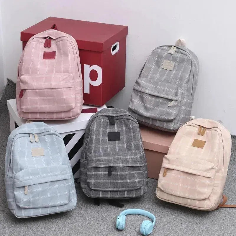 Stylish Striped Backpack for Teenage Girls - Trendy School Bag & Travel Daypack for Teens - Perfect for School, College, Travel & Everyday Use