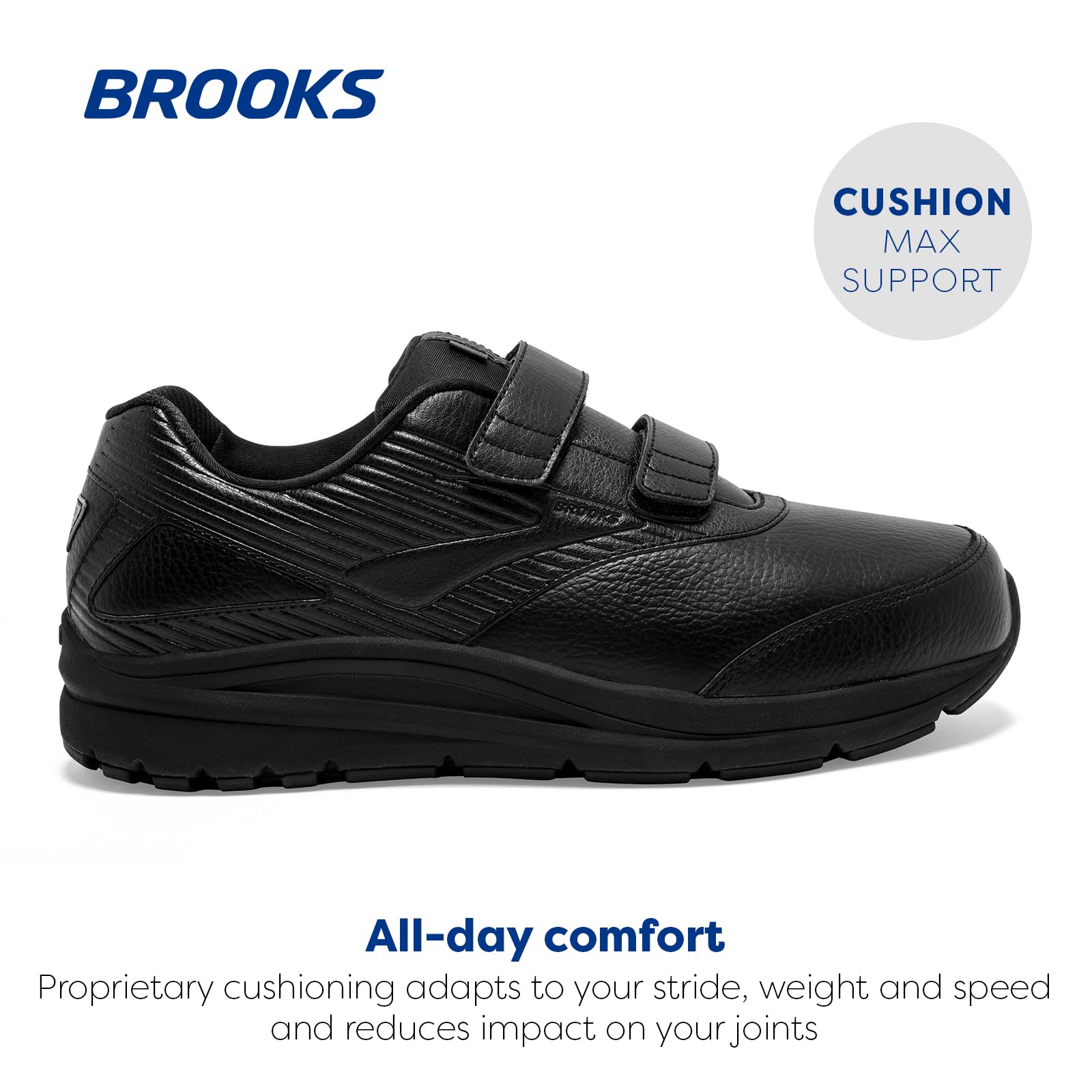 Brooks Men's Addiction Walker V-Strap 2 Walking Shoes - Supportive & Comfortable for Flat Feet - Perfect for Walking, Standing All Day & Plantar Fasciitis Relief