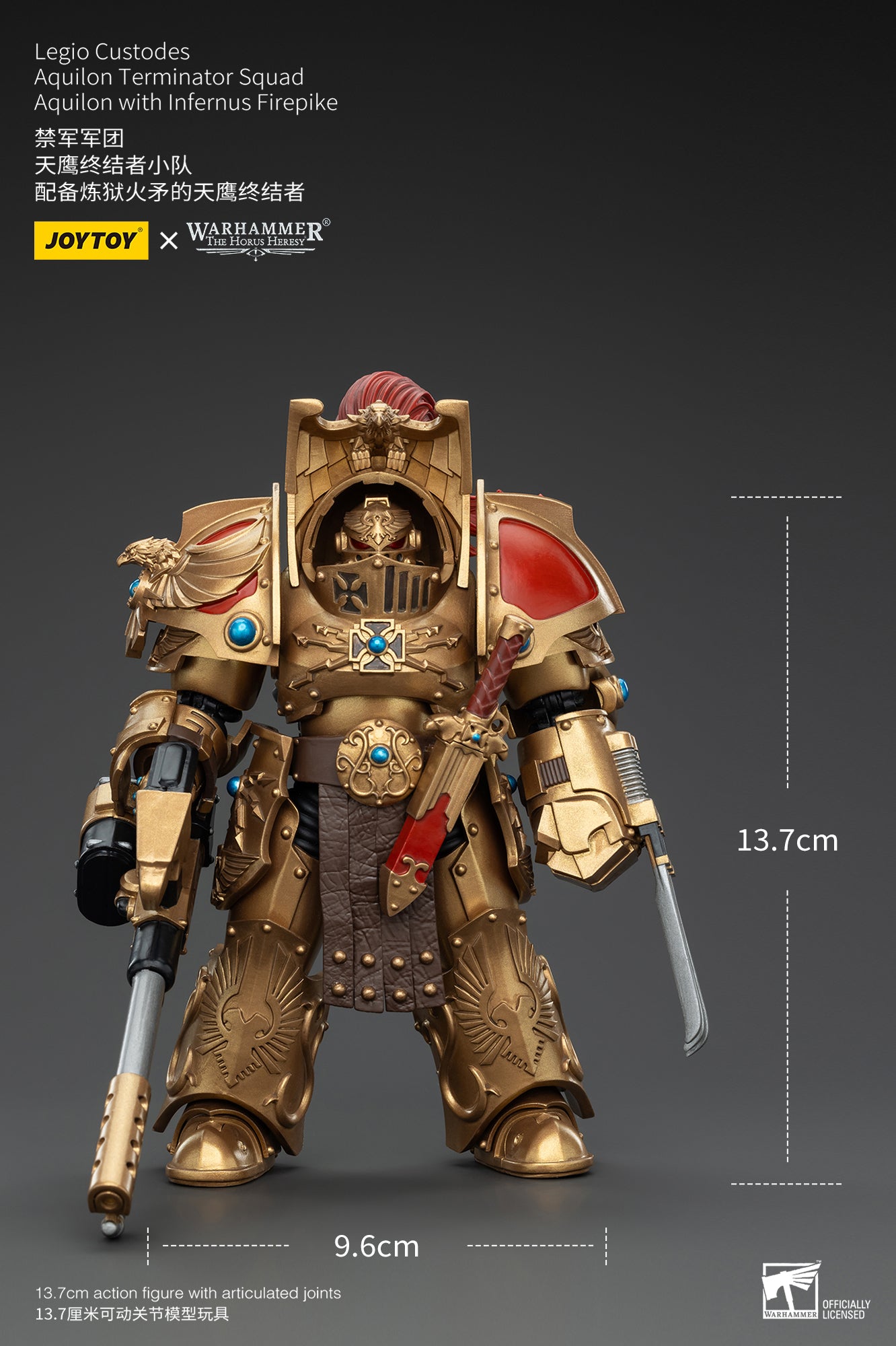 1/18 Scale JOYTOY Warhammer The Horus Heresy Action Figures - Legio Custodes Aquilon Terminator Squad & Custodian Venatari Squad | Collectible Miniatures for Tabletop Gaming and Display