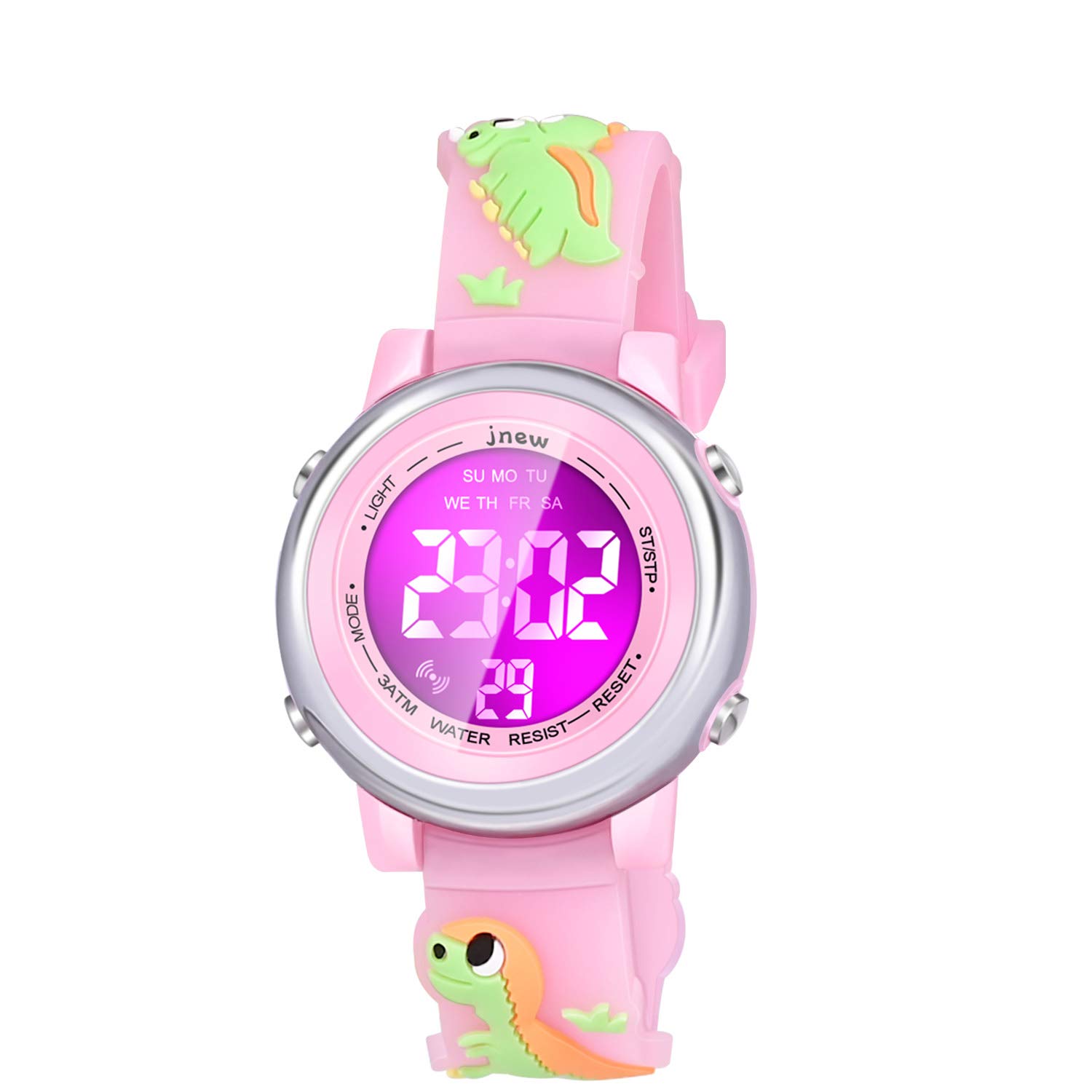 Waterproof Kids Watches with Alarm - Dinosaur Themed Digital Watch for Boys & Girls Ages 3-10 - Perfect for School, Swimming & Outdoor Adventures
