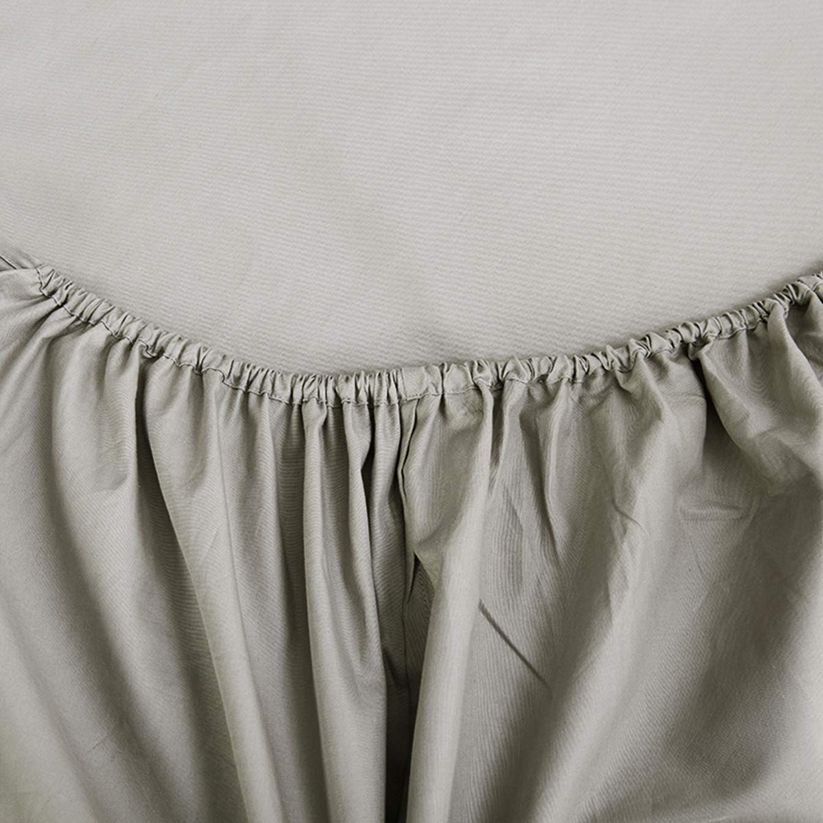 Premium Deep Pocket Fitted Sheet Queen Size - Ultra Soft Microfiber, Wrinkle & Fade Resistant - Easy Care Machine Washable - Light Grey Bed Sheet for Women, Teens, Kids - Perfect for Guest Rooms, Dorms & Cozy Bedrooms