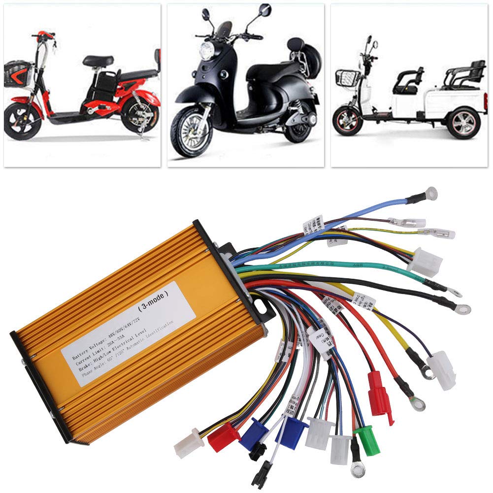 Brushless E-Bike Motor Controller - 12 Tube 3-Mode for Electric Scooters & Bikes