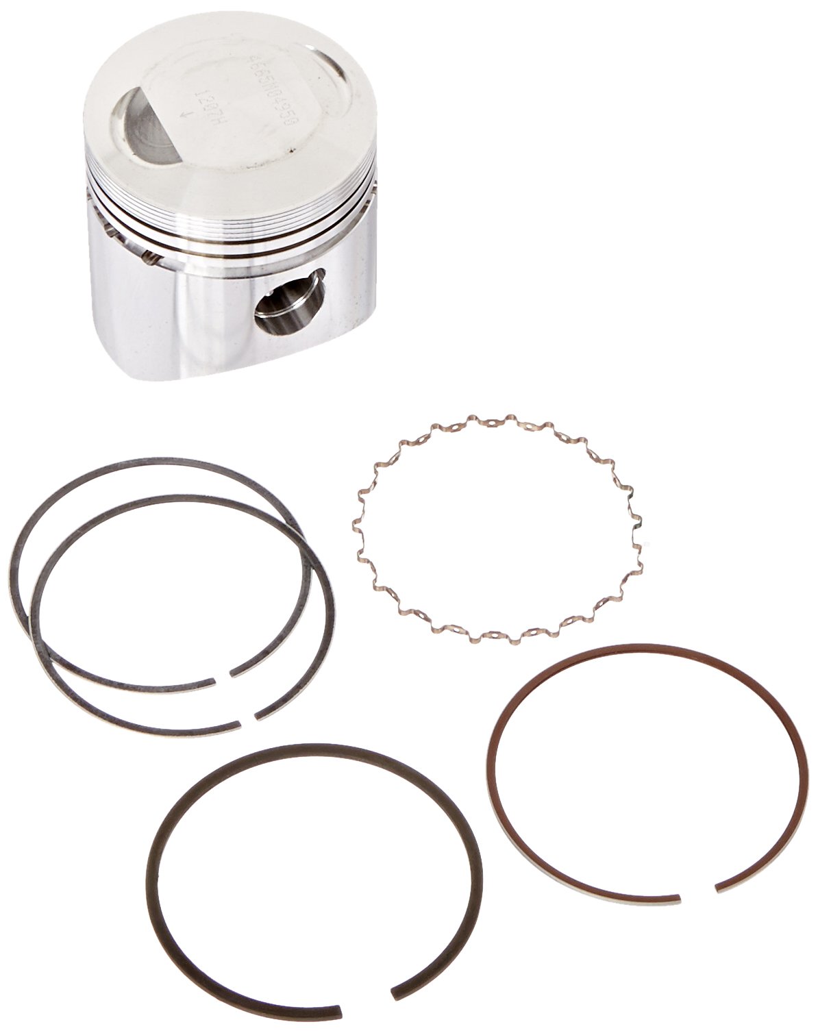 Wiseco 4665M04950 49.50mm High Compression 9.7:1 Piston Kit for 83cc Motorcycle Engines - Perfect for Performance Upgrades & Engine Rebuilds